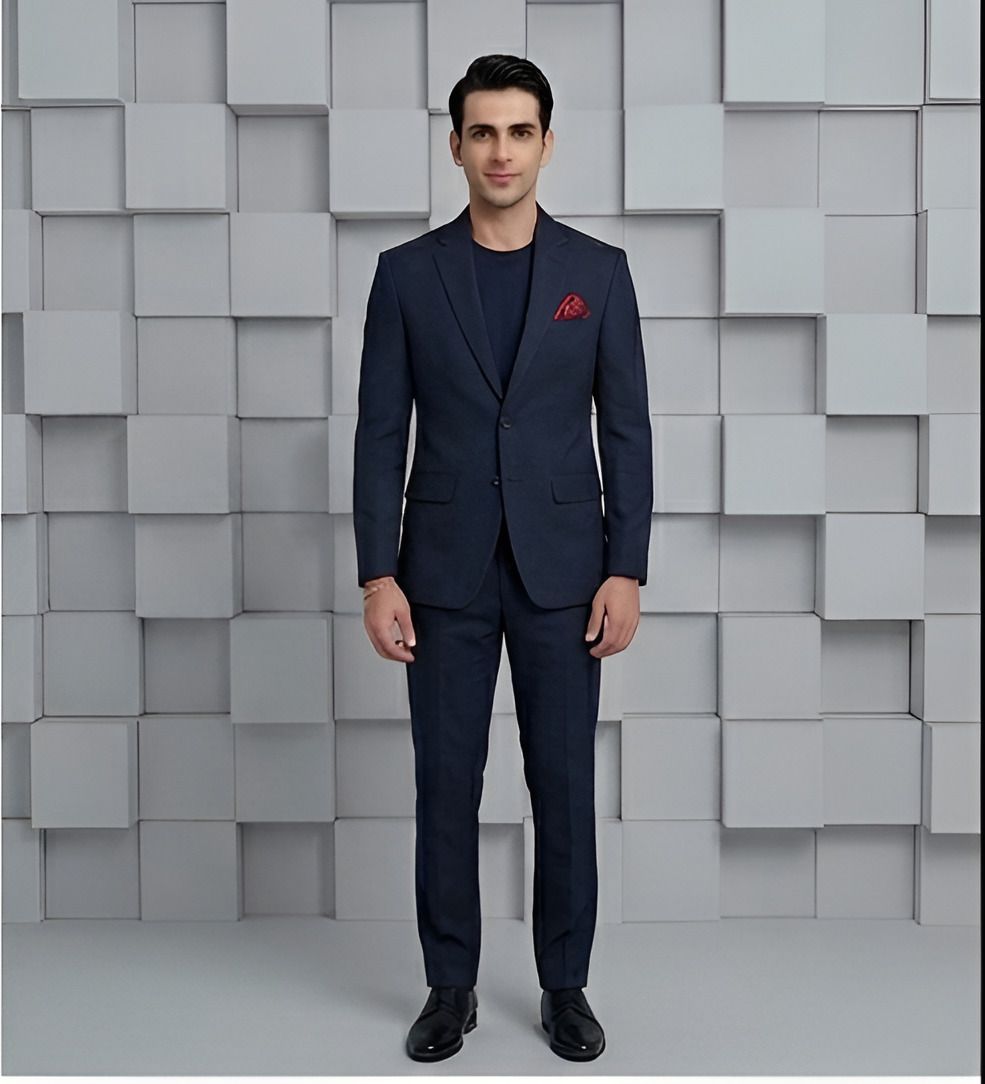 risani Men Causal and Formal Single Breasted Solid Suit-picture-17