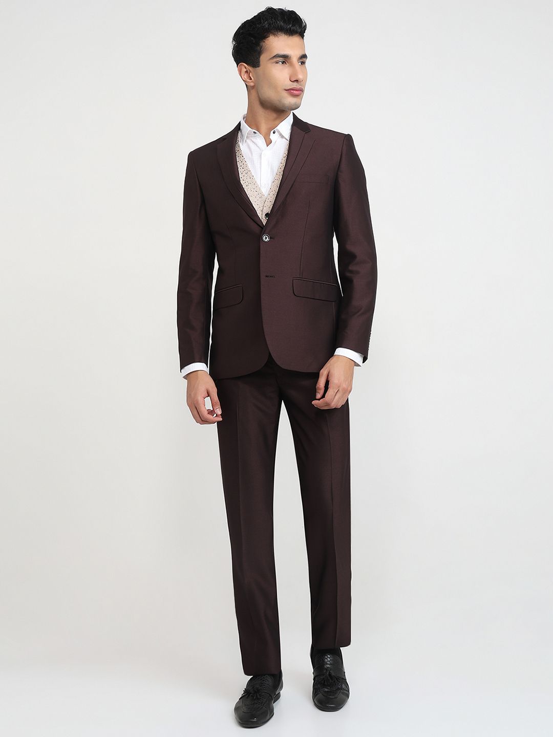 raymond Men 3PC SB2BTN NTCH LPL WID WC - CONT FIT Solid Suit-picture-18