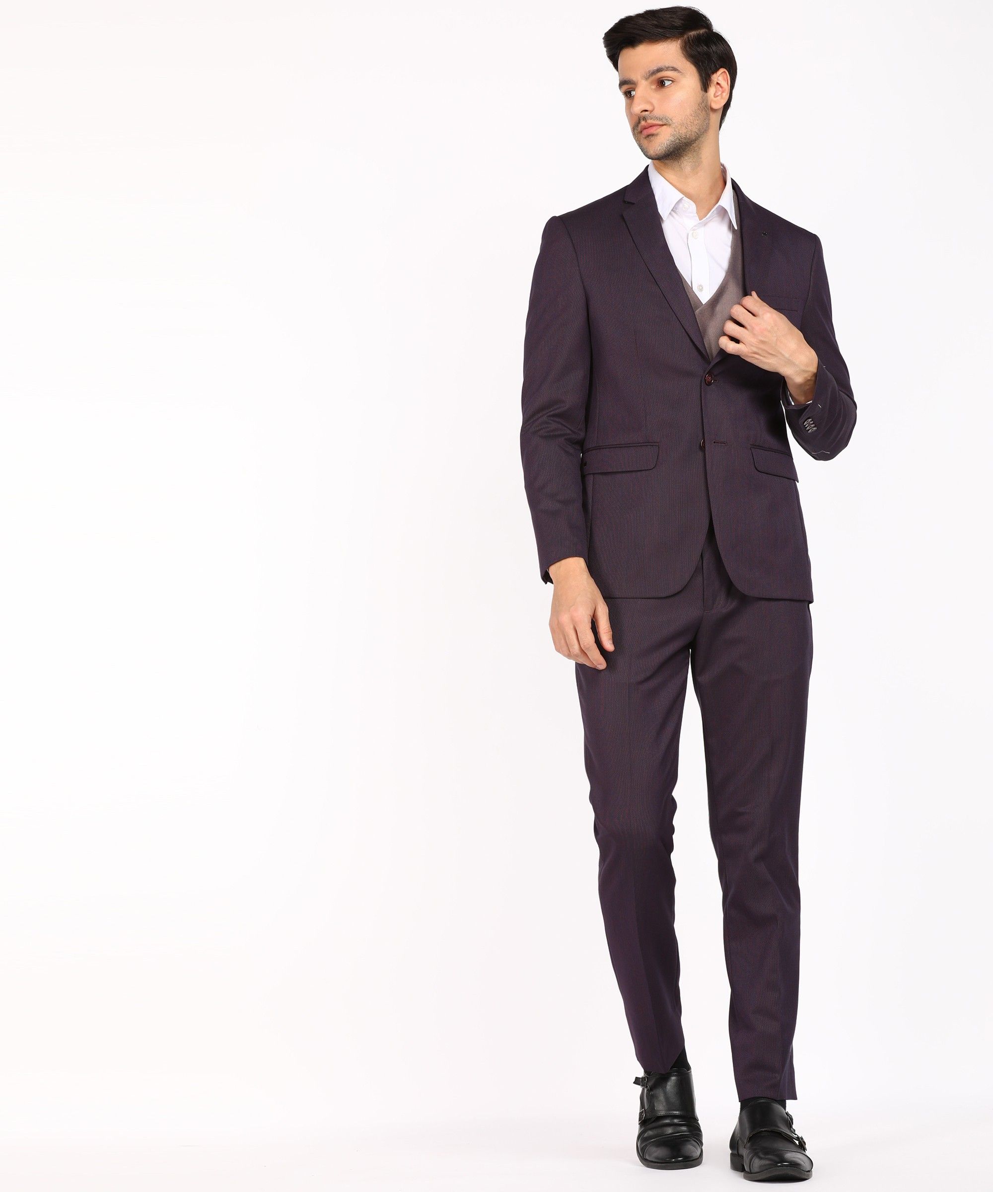 Men Suit Solid Suit-image-48
