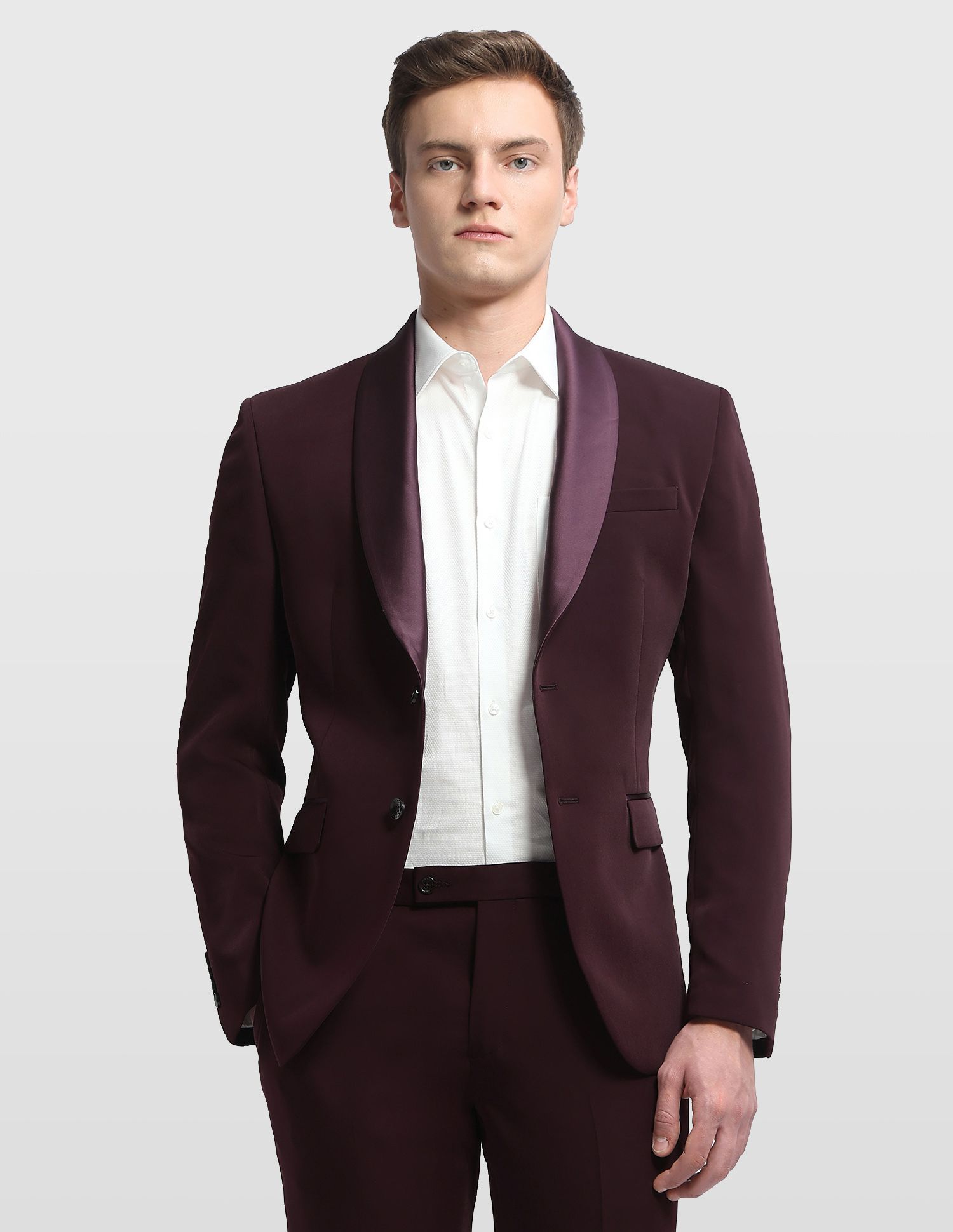 arrow Men Two Piece Solid Suit-picture-23