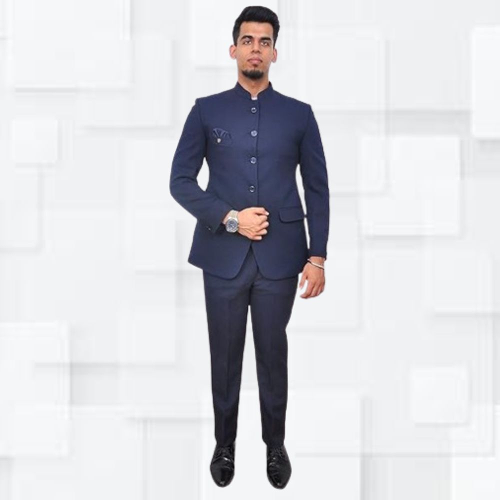 risani Men Bandhgala Solid Suit-picture-31
