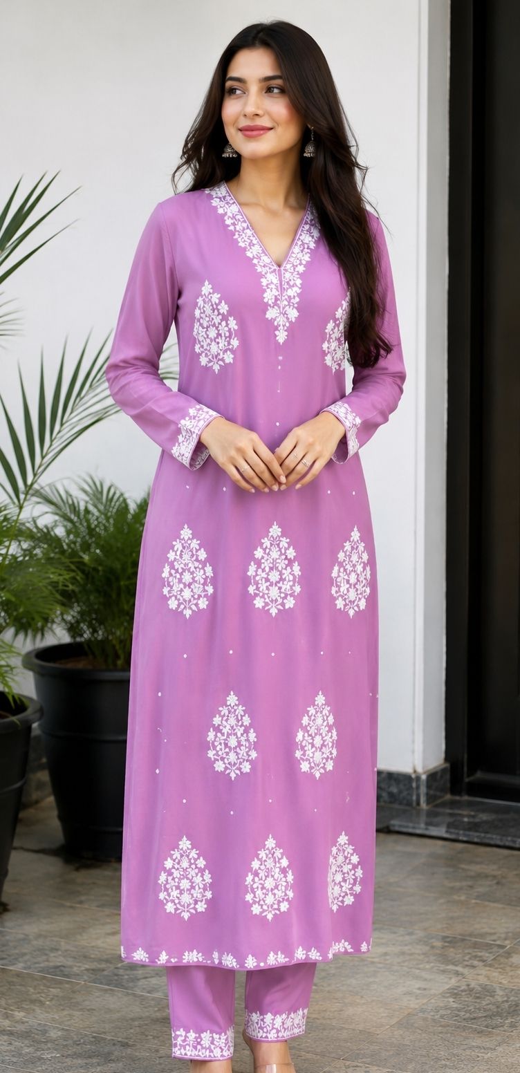 indian kurti Women SUIT Embroidered, Textured Suit-picture-41