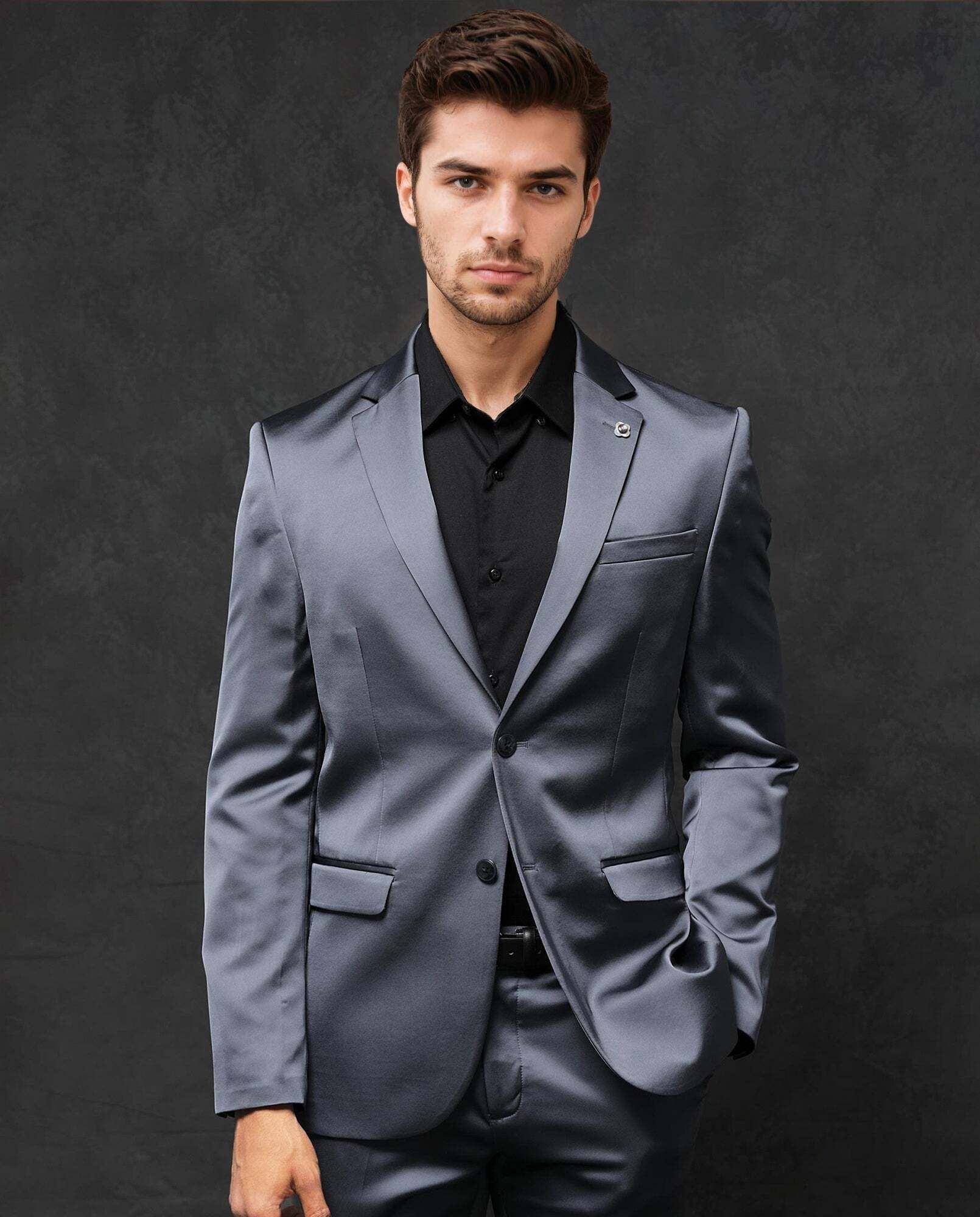 rare rabbit Men Suits Solid Suit-picture-21
