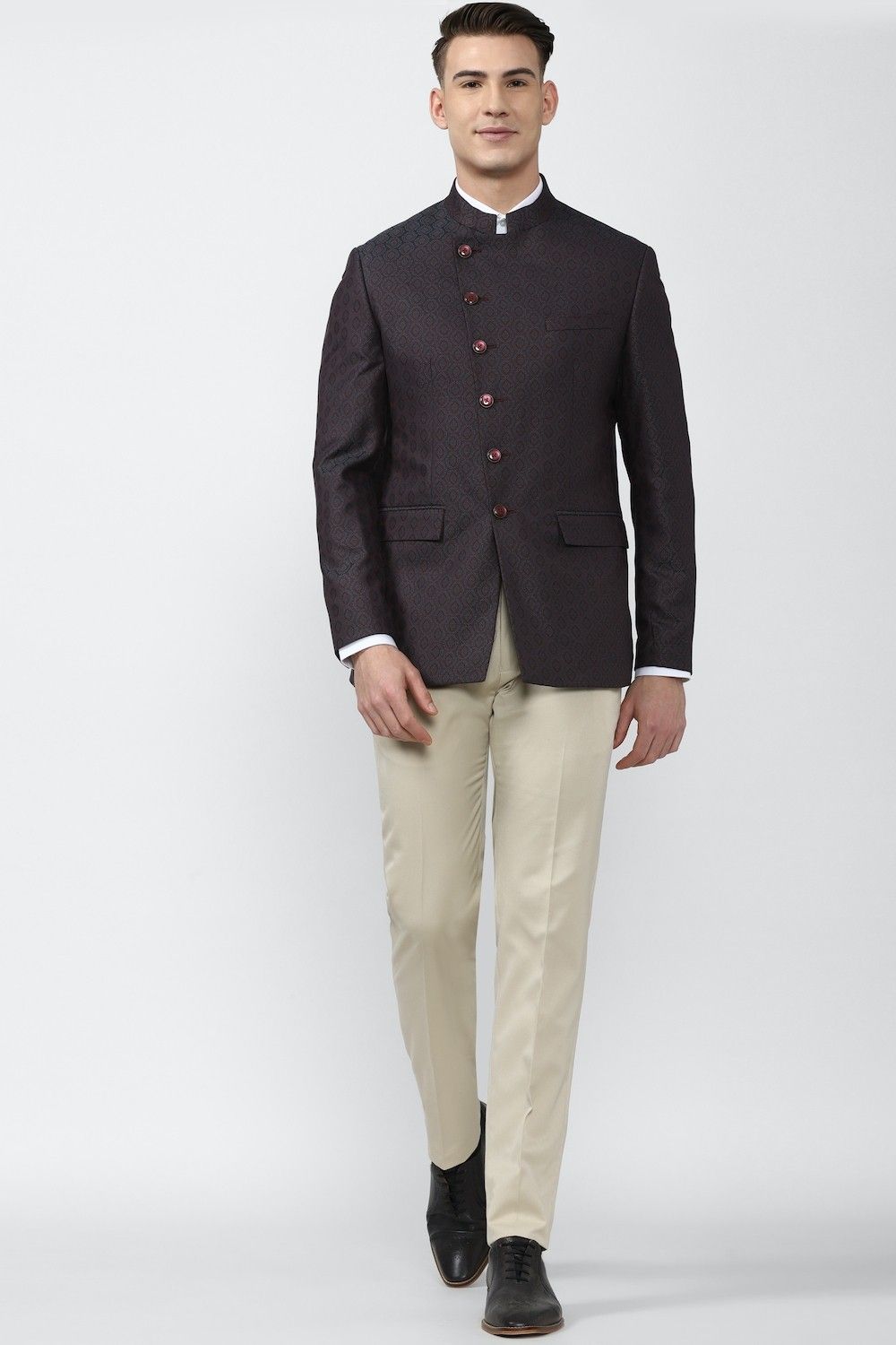 peter england Men Single Breasted - 5 button Solid Suit-picture-27