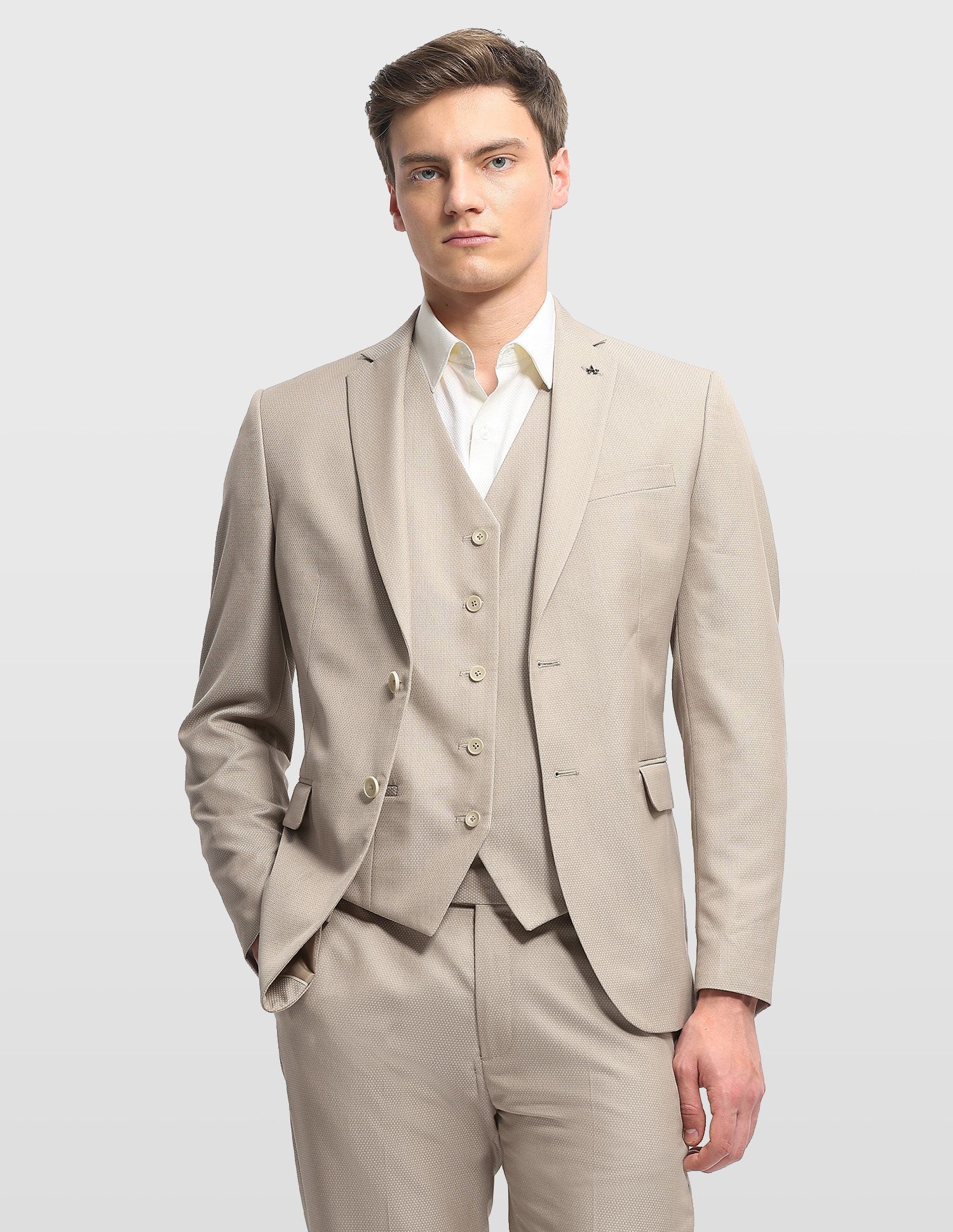 arrow Men Formal Wear Self Design Suit-picture-27