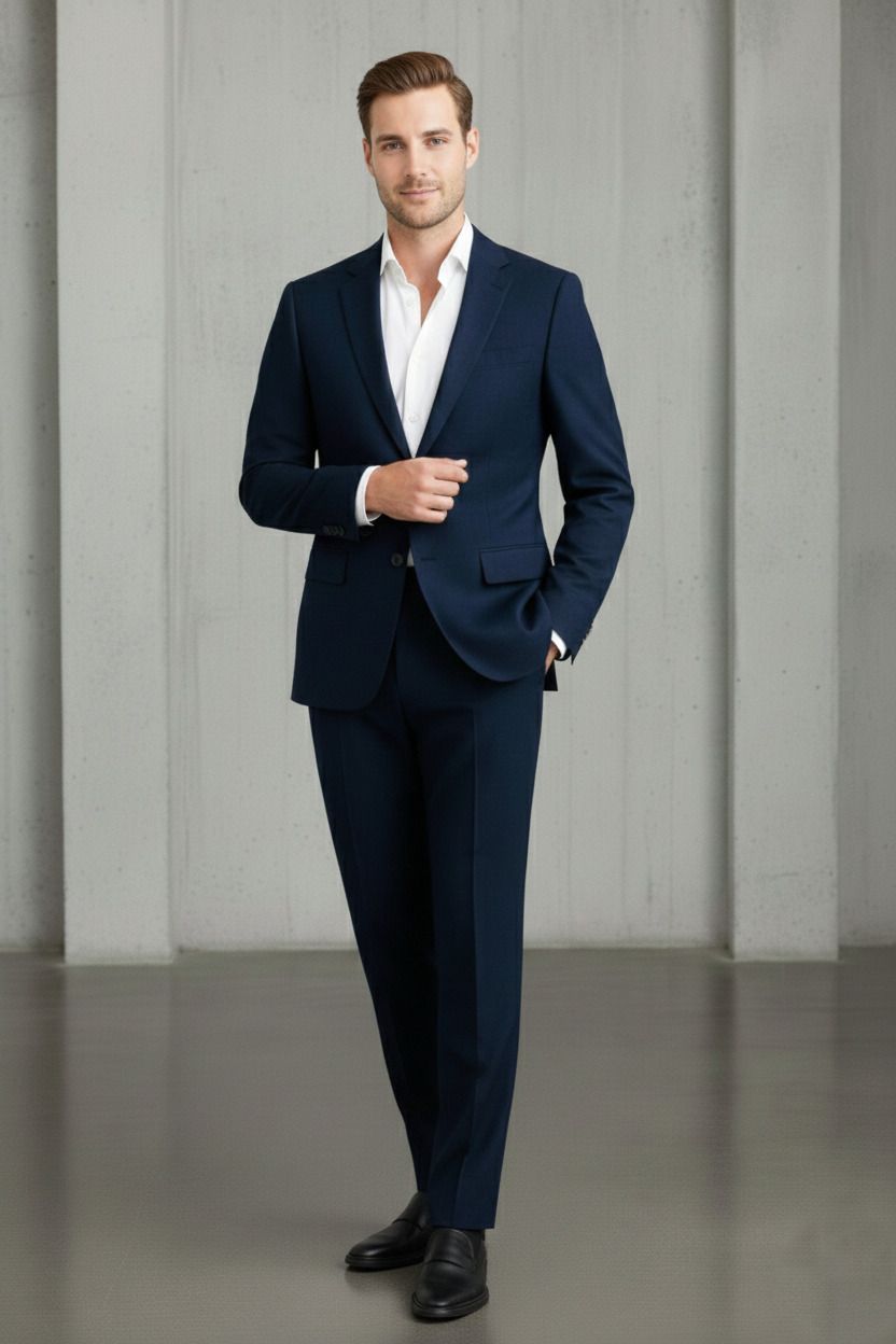 Men Suit Solid Suit-image-8