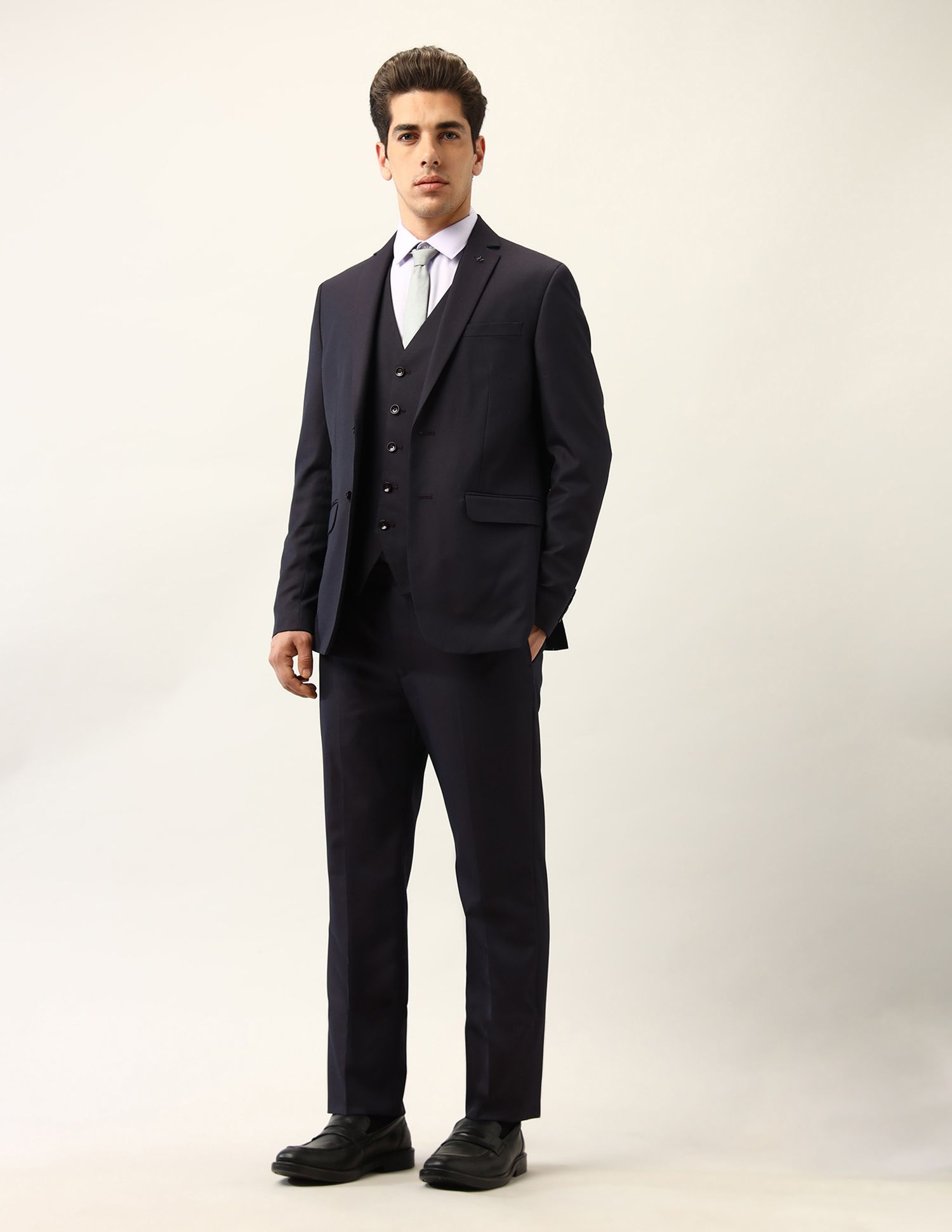 arrow Men 3-piece Solid Suit-picture-16