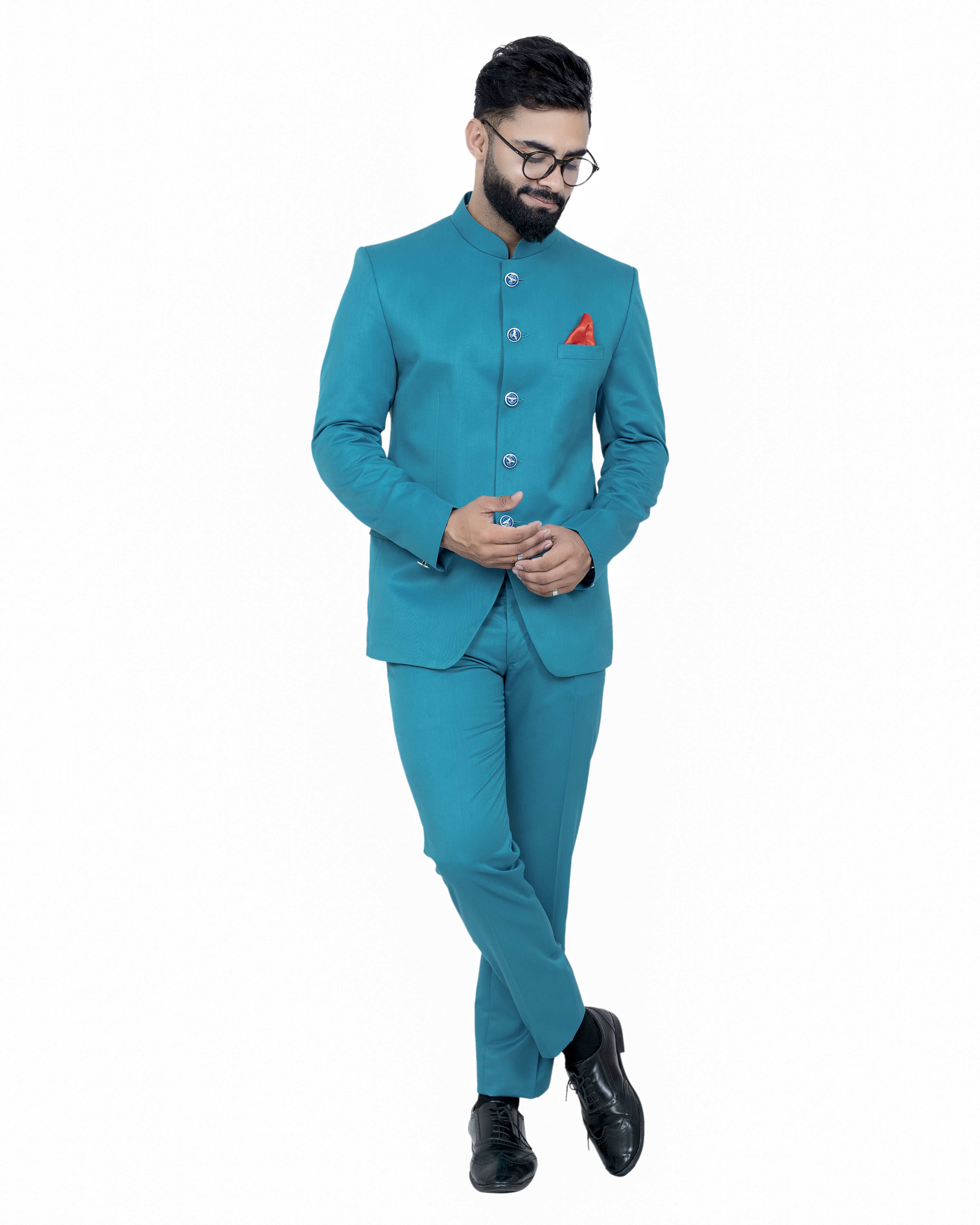 Men jodhpuri bandhgala Solid Suit
