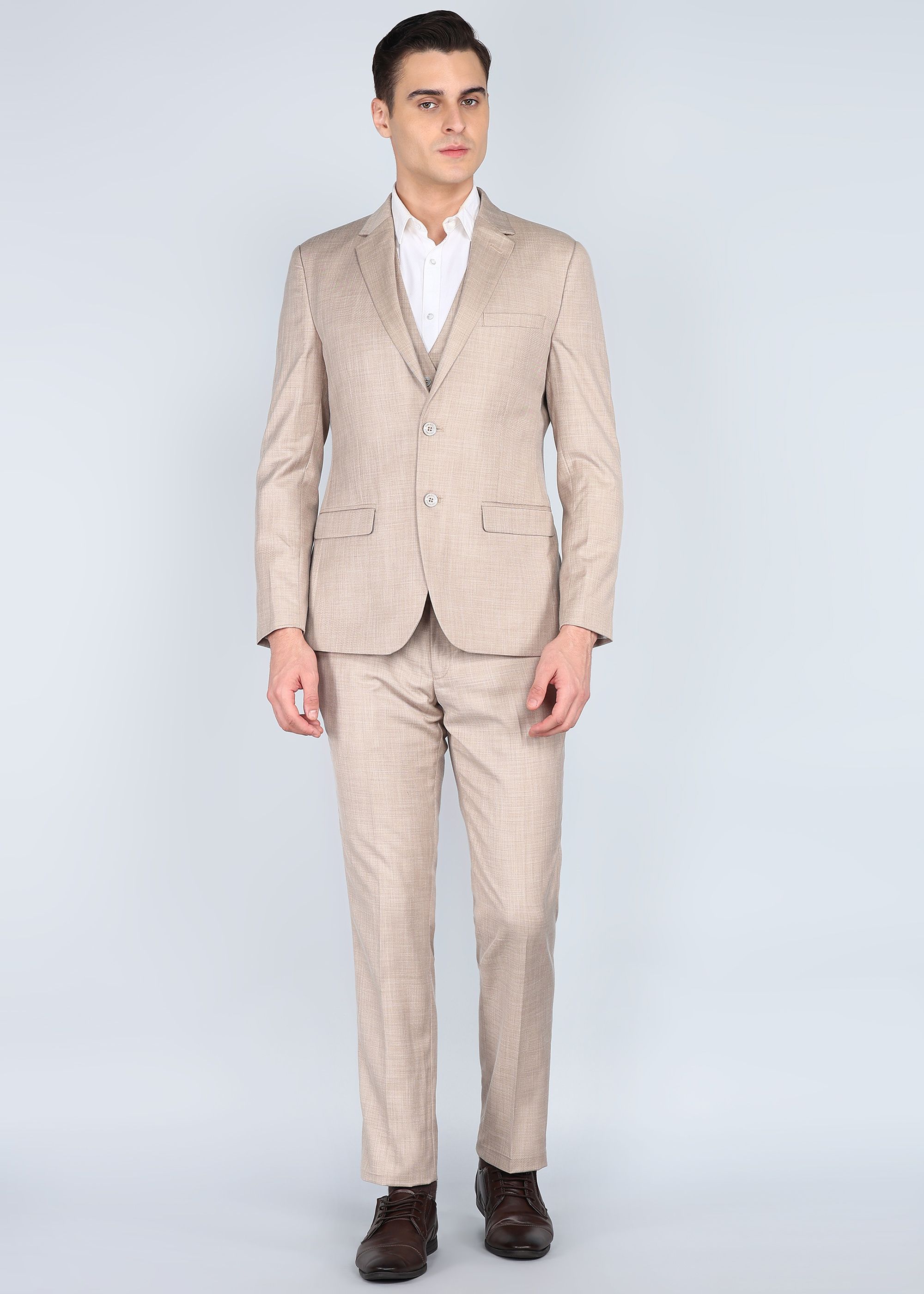 park avenue Men 3PC NOTCH REV W/C BASIC TRSR -SLM FIT Solid Suit-picture-13