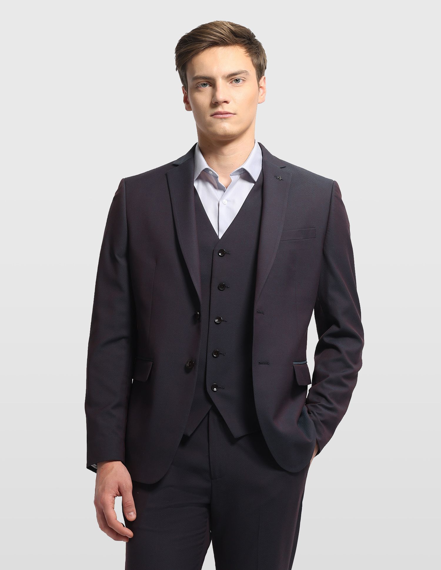 arrow Men Formal Wear Self Design Suit-picture-17