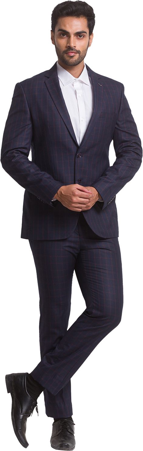 park avenue Men 2 PC Suit Checkered Suit-picture-13