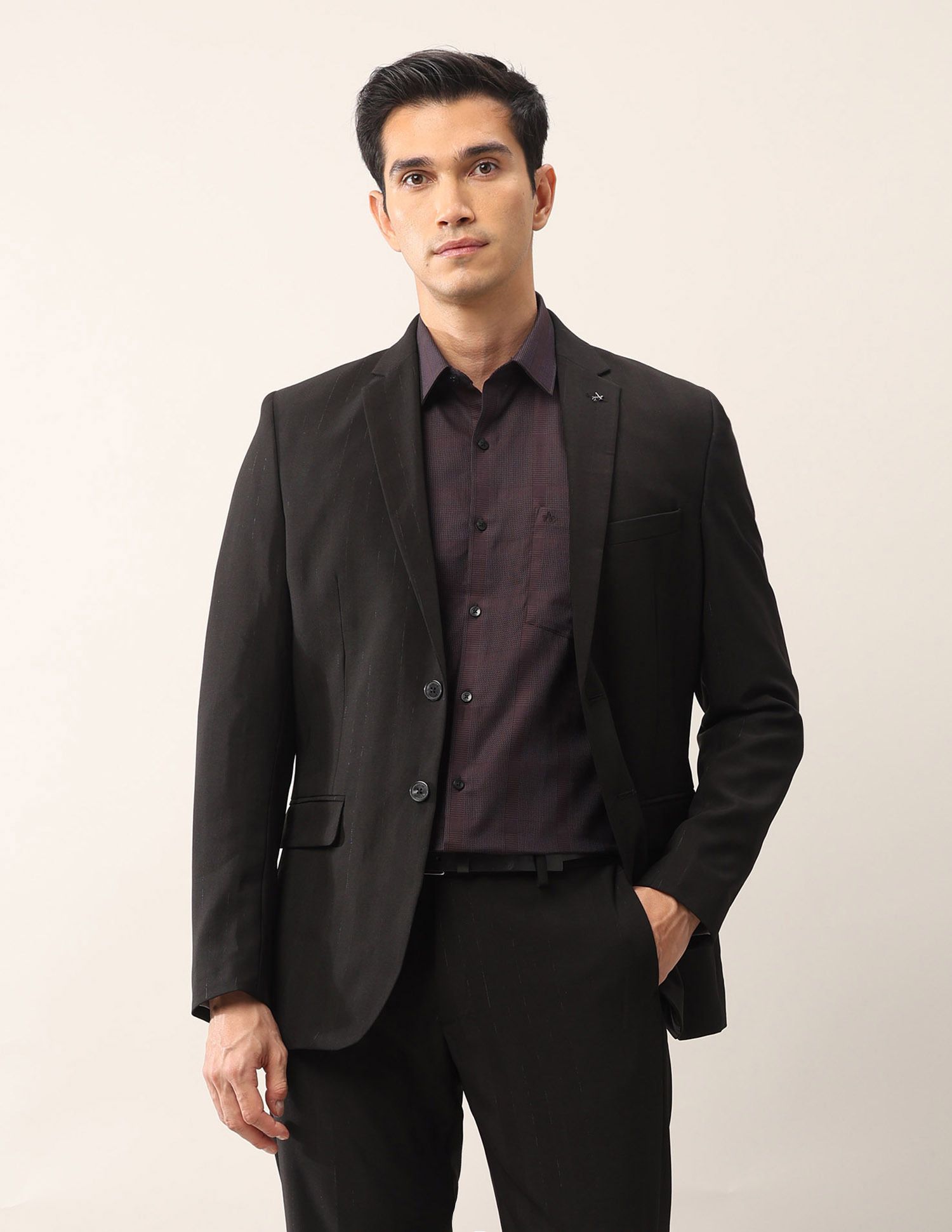 arrow Men 2-piece Self Design Suit-picture-13