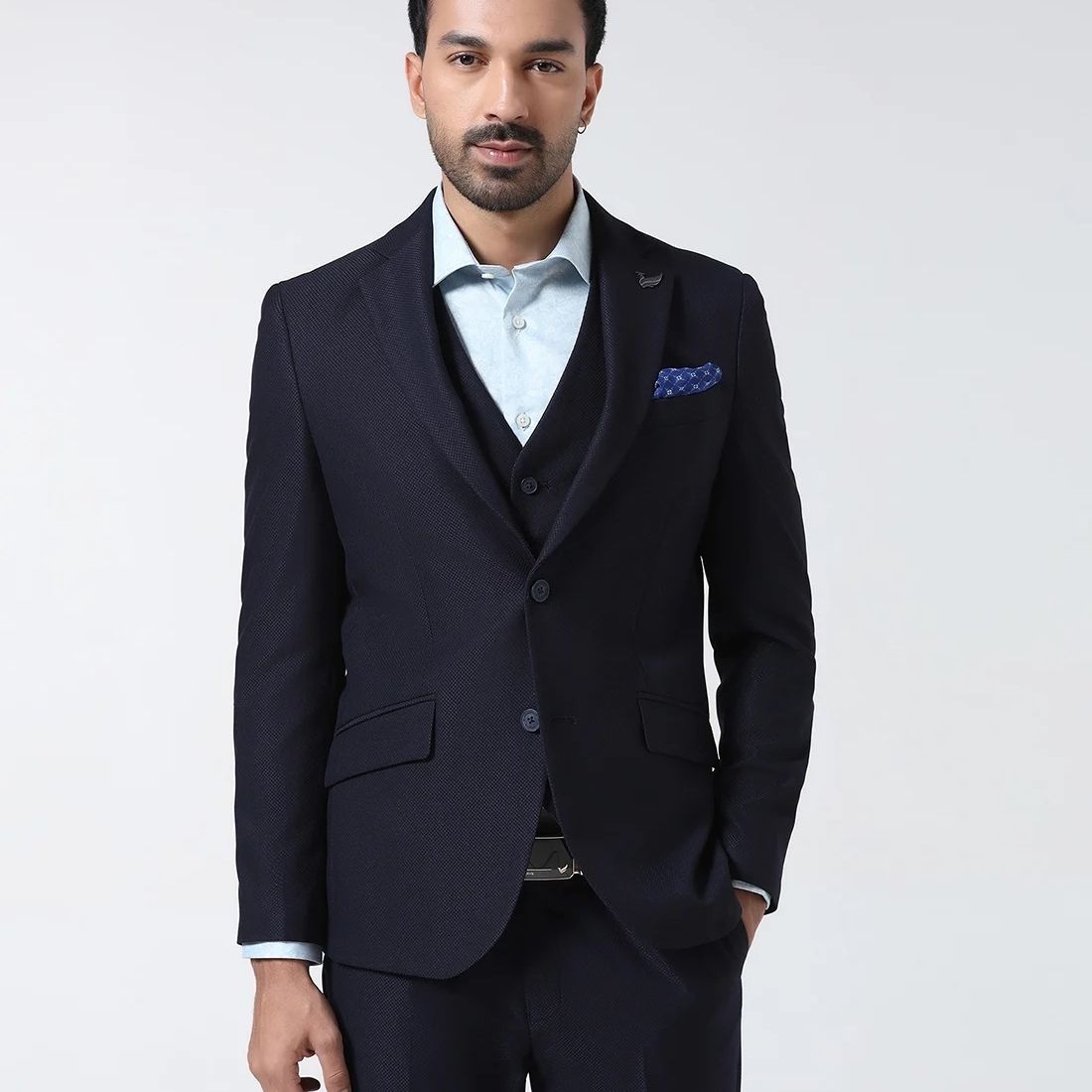 blackberrys Men Fitted Solid Suit-picture-23