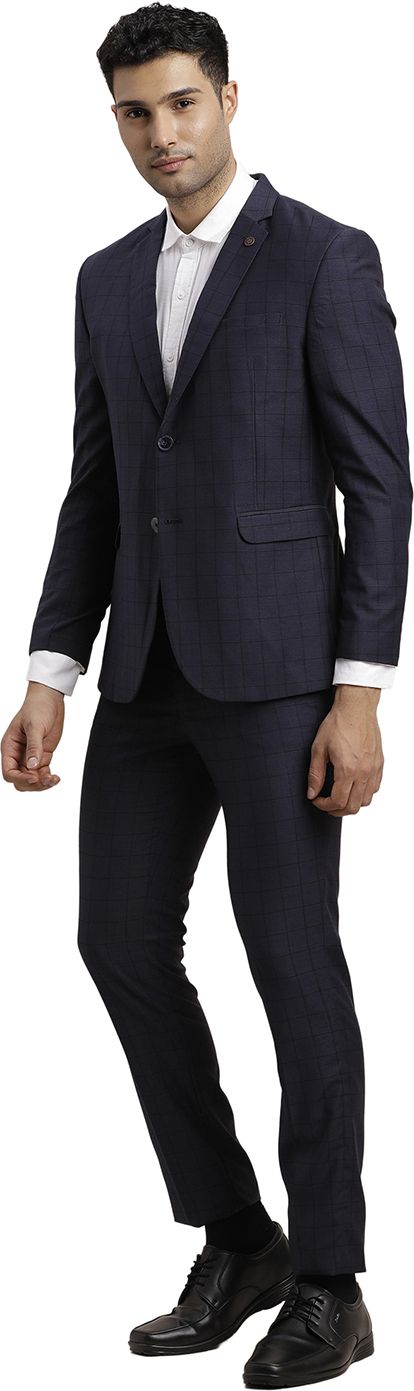 Men Two Piece Checkered Suit-image-35