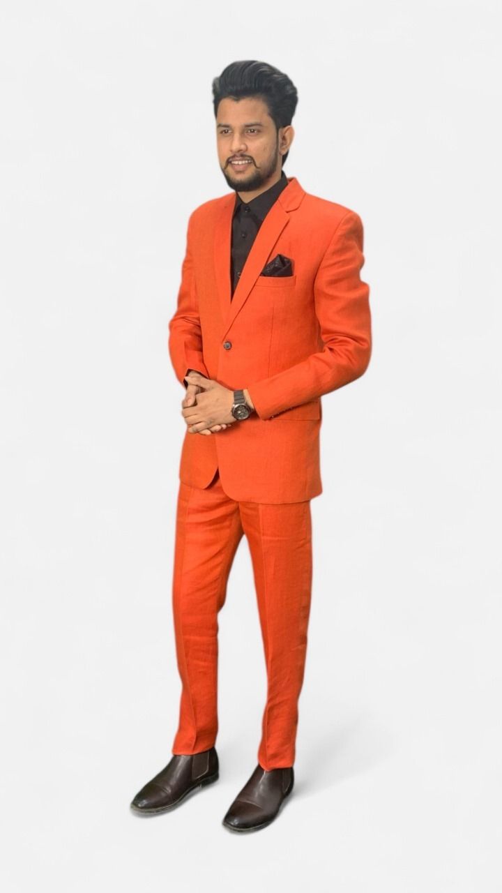 gargian master cut Men Single Breasted Self Design Suit-picture-12