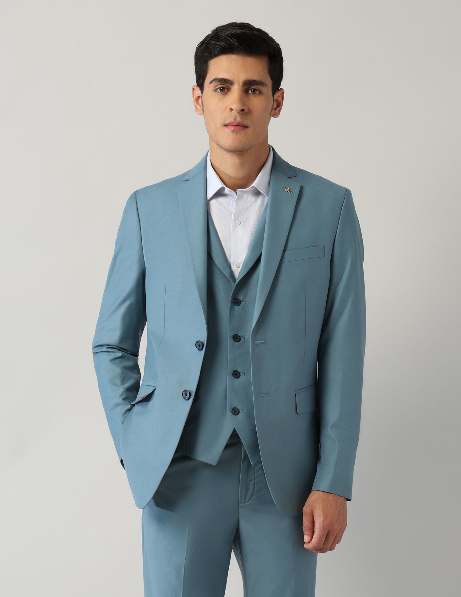 arrow Men 3-piece Solid Suit-picture-35