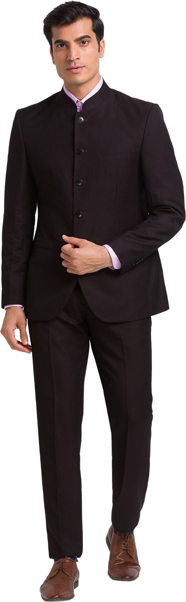 park avenue Men SB5 BASIC BANDHGALA-REG Self Design Suit-picture-11