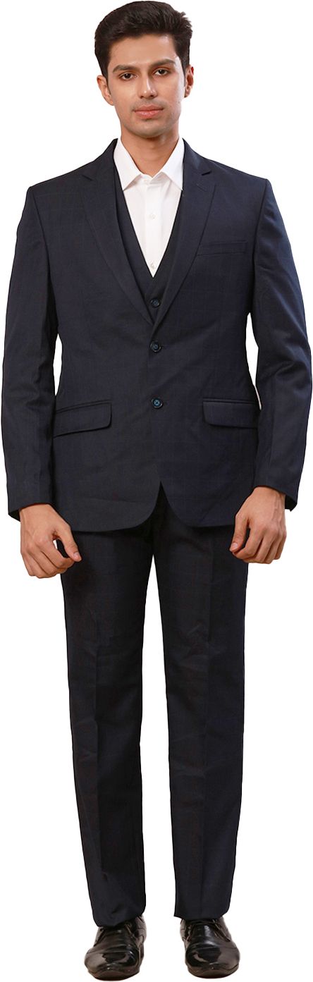 park avenue Men Suit Checkered Suit-picture-27
