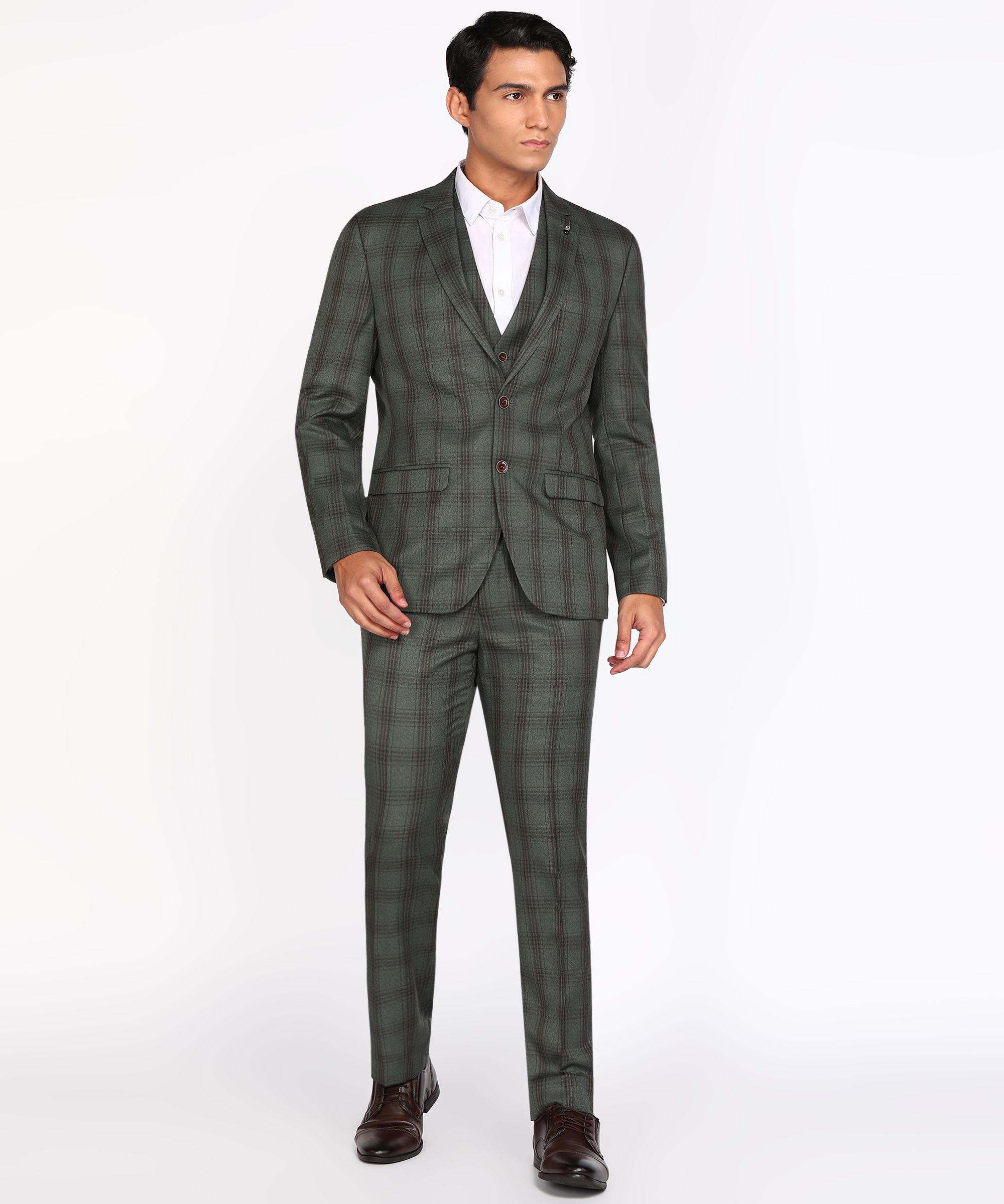 park avenue Men 2 PC Suit Checkered Suit-picture-21