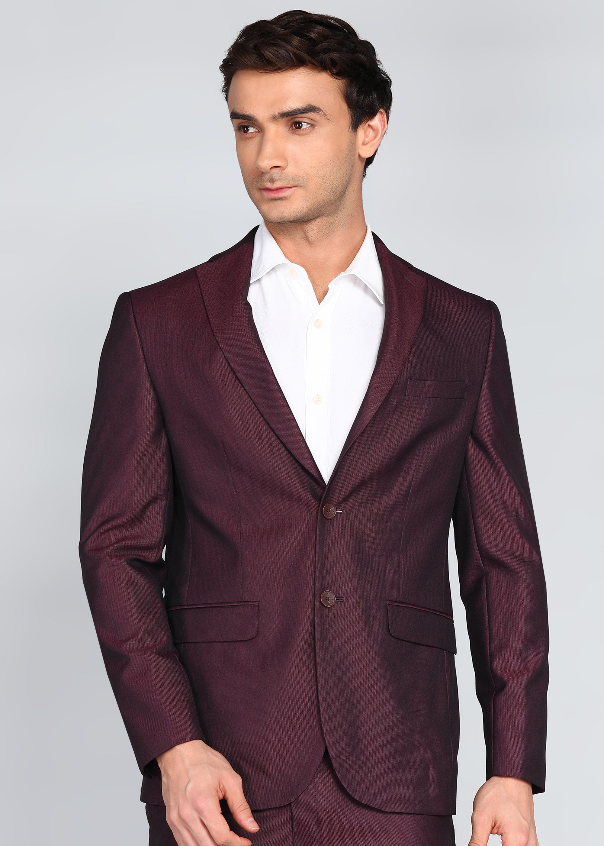 Men 2 PC Suit Textured Suit