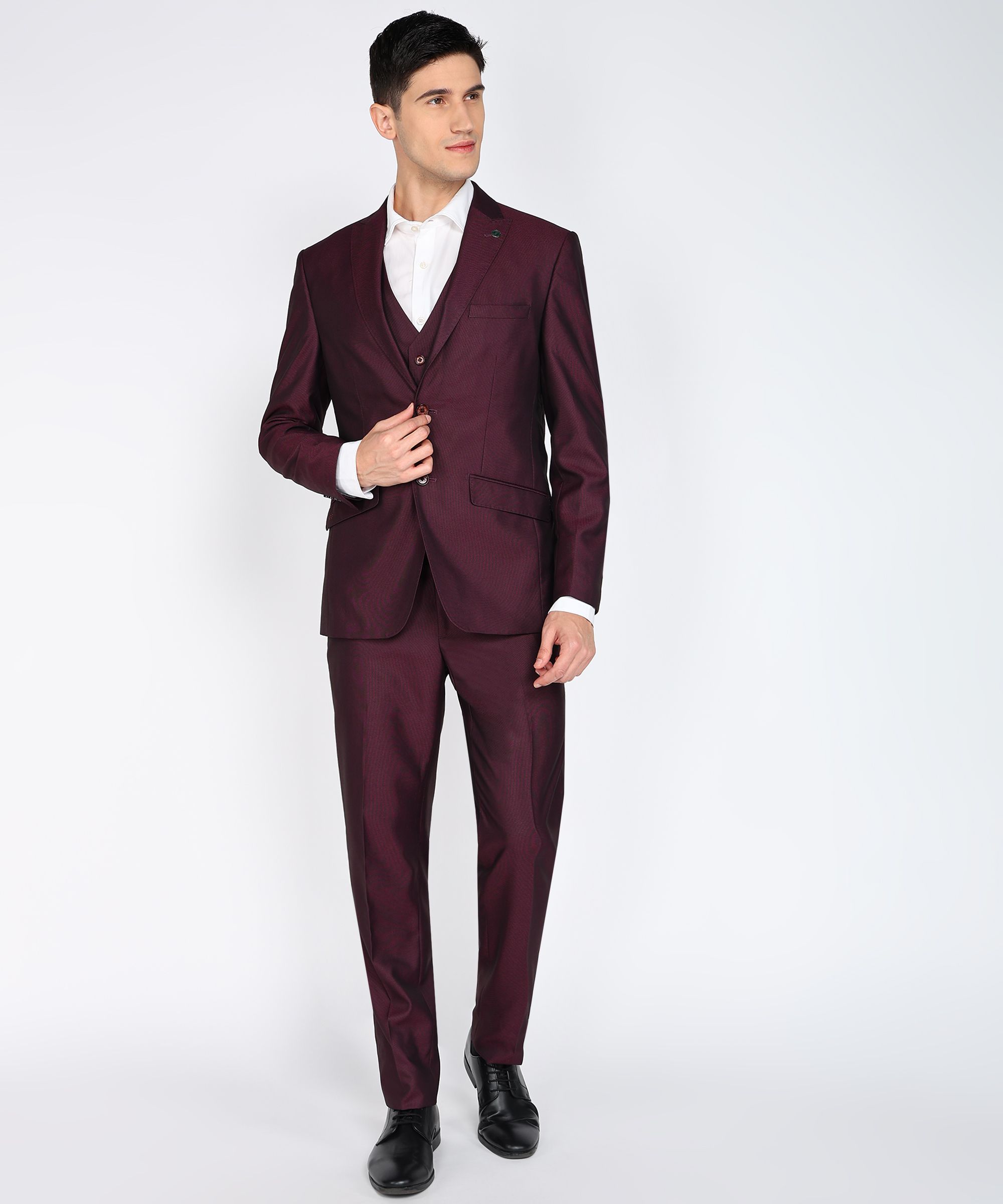 Men 3 PC Suit Textured Suit