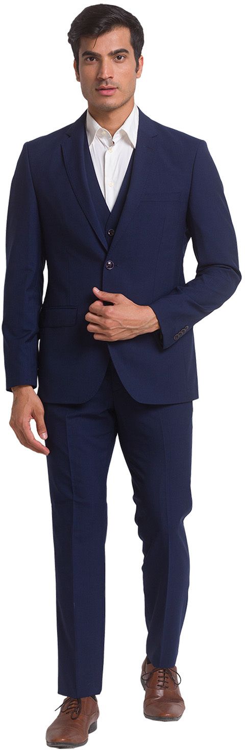 park avenue Men Suit Checkered Suit-picture-15