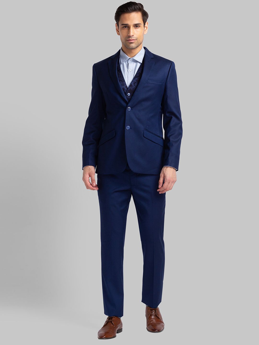 park avenue Men 3 PC Suit Self Design Suit-picture-35