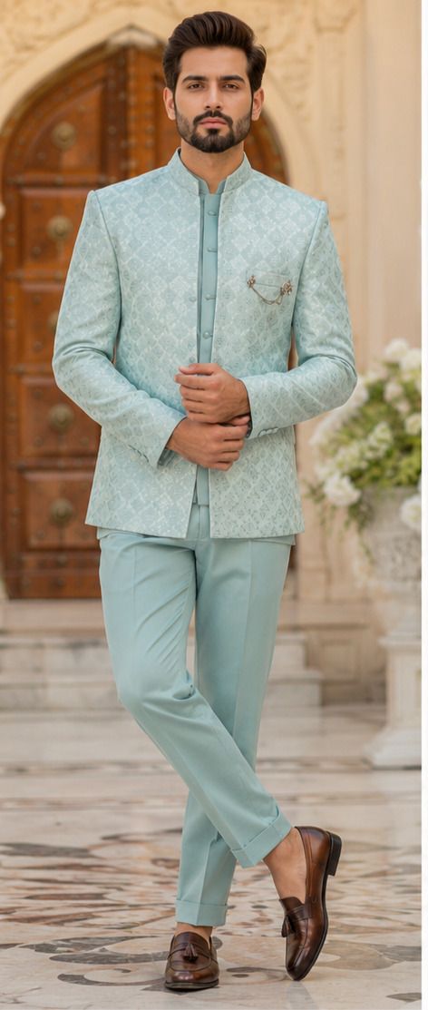 chanderivastra Men Indo western Embroidered, Textured Suit-picture-39