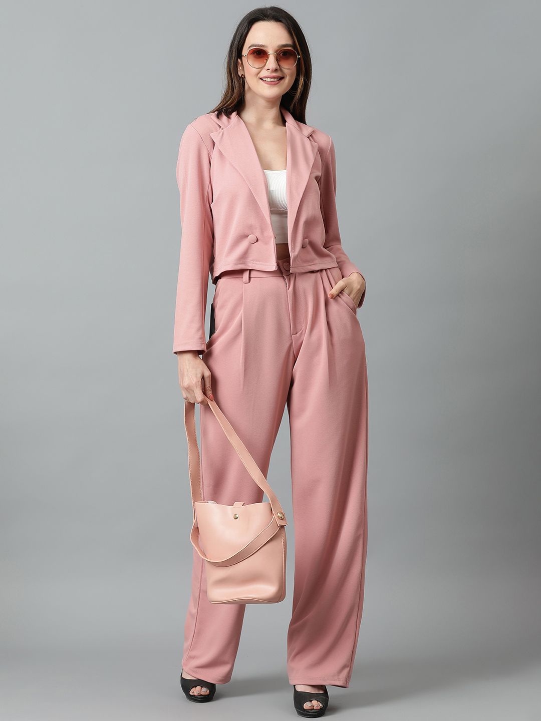Women Blazer Solid Suit