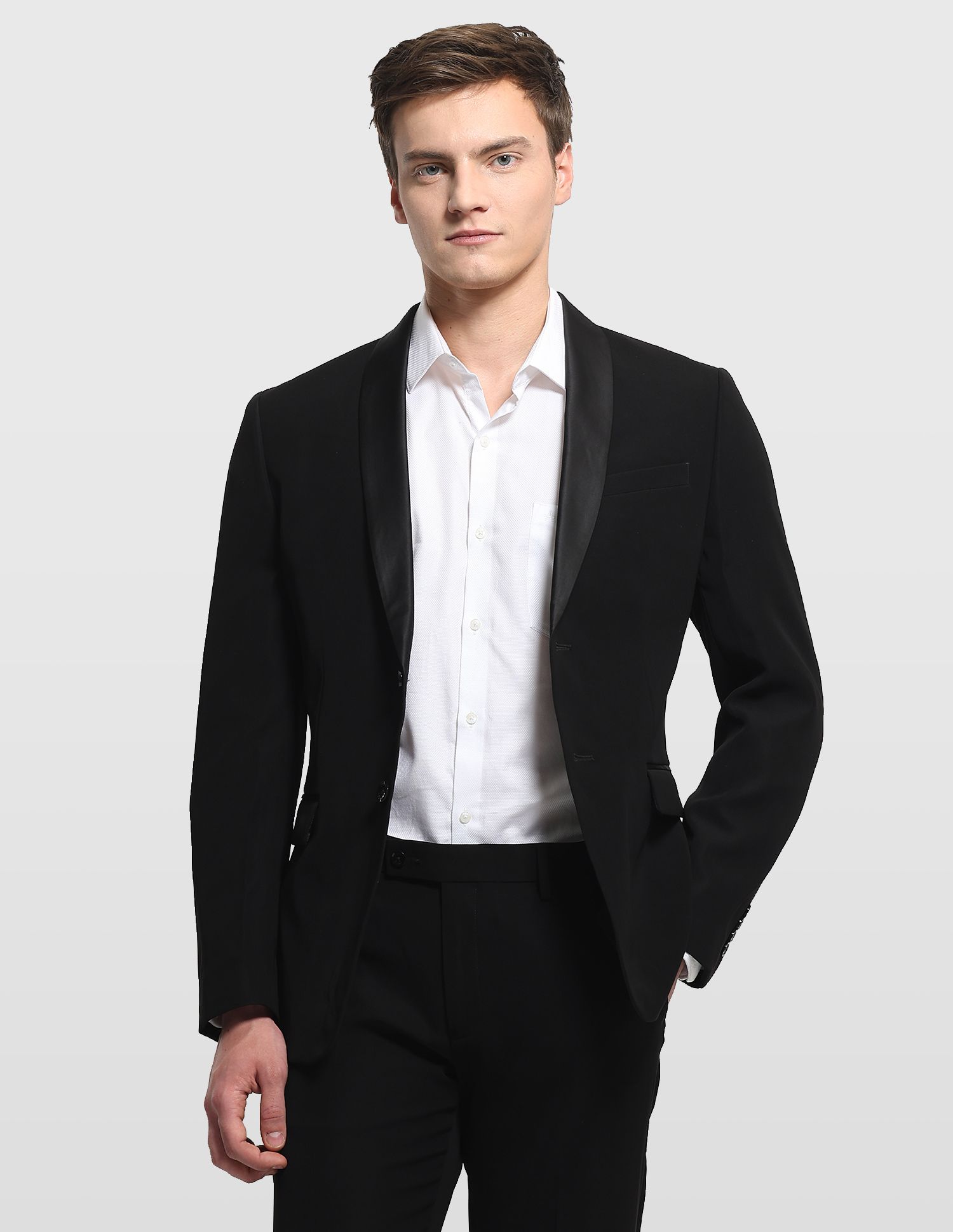arrow Men Two Piece Solid Suit-picture-26
