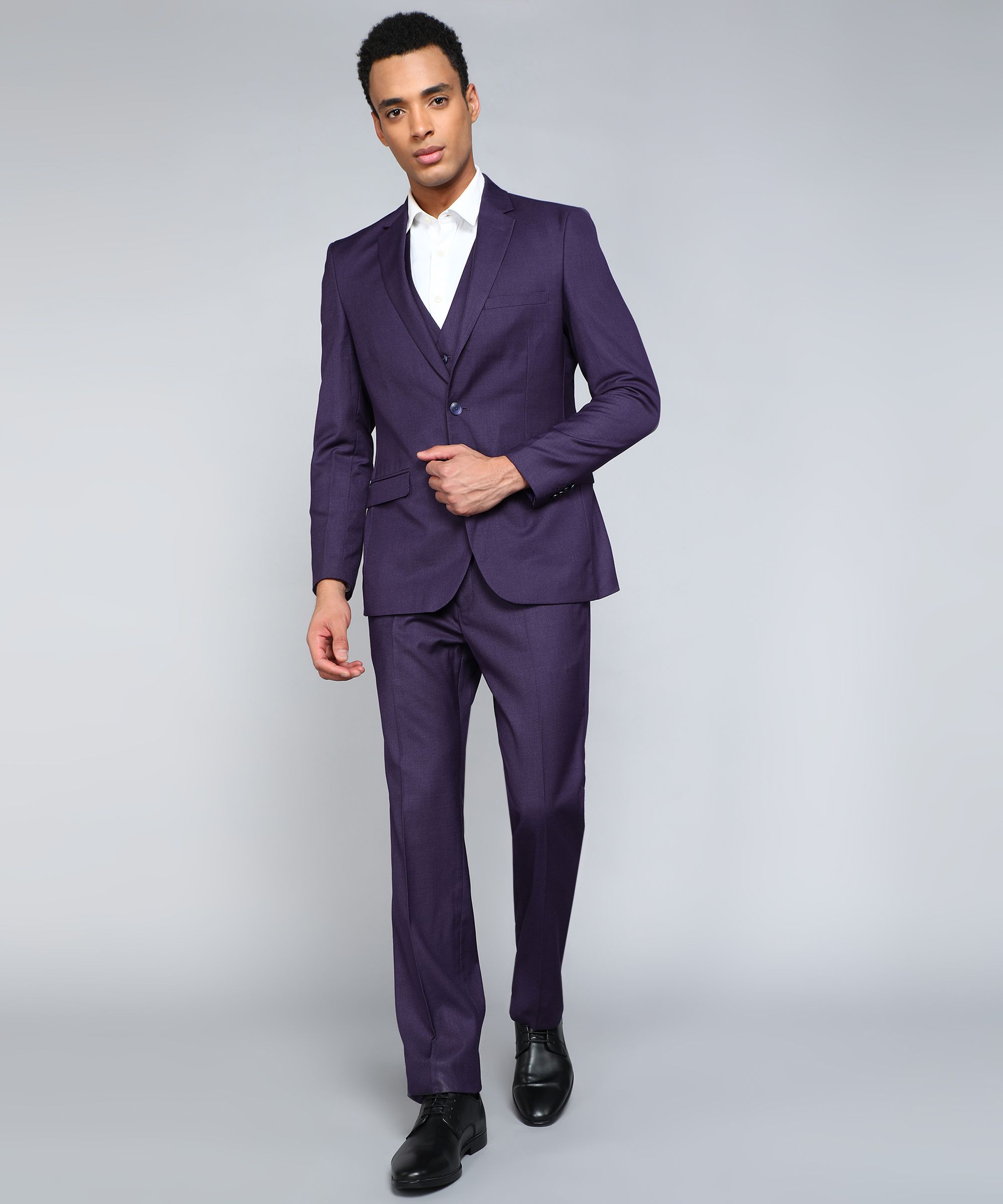 raymond Men SB 2BTN NOTCH LPL SUIT-3PCS CNTP FIT Self Design Suit-picture-15