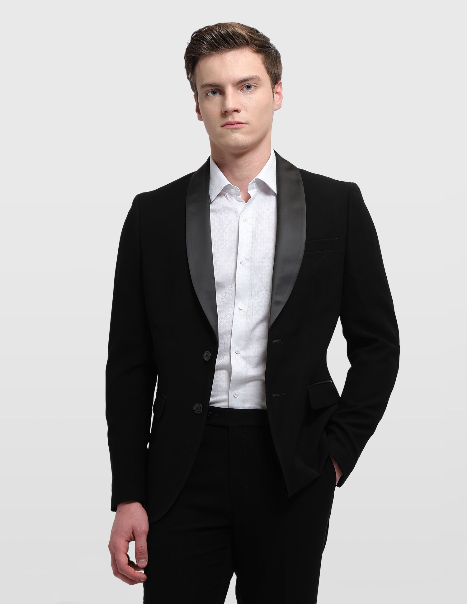 arrow Men Two Piece Solid Suit-picture-42