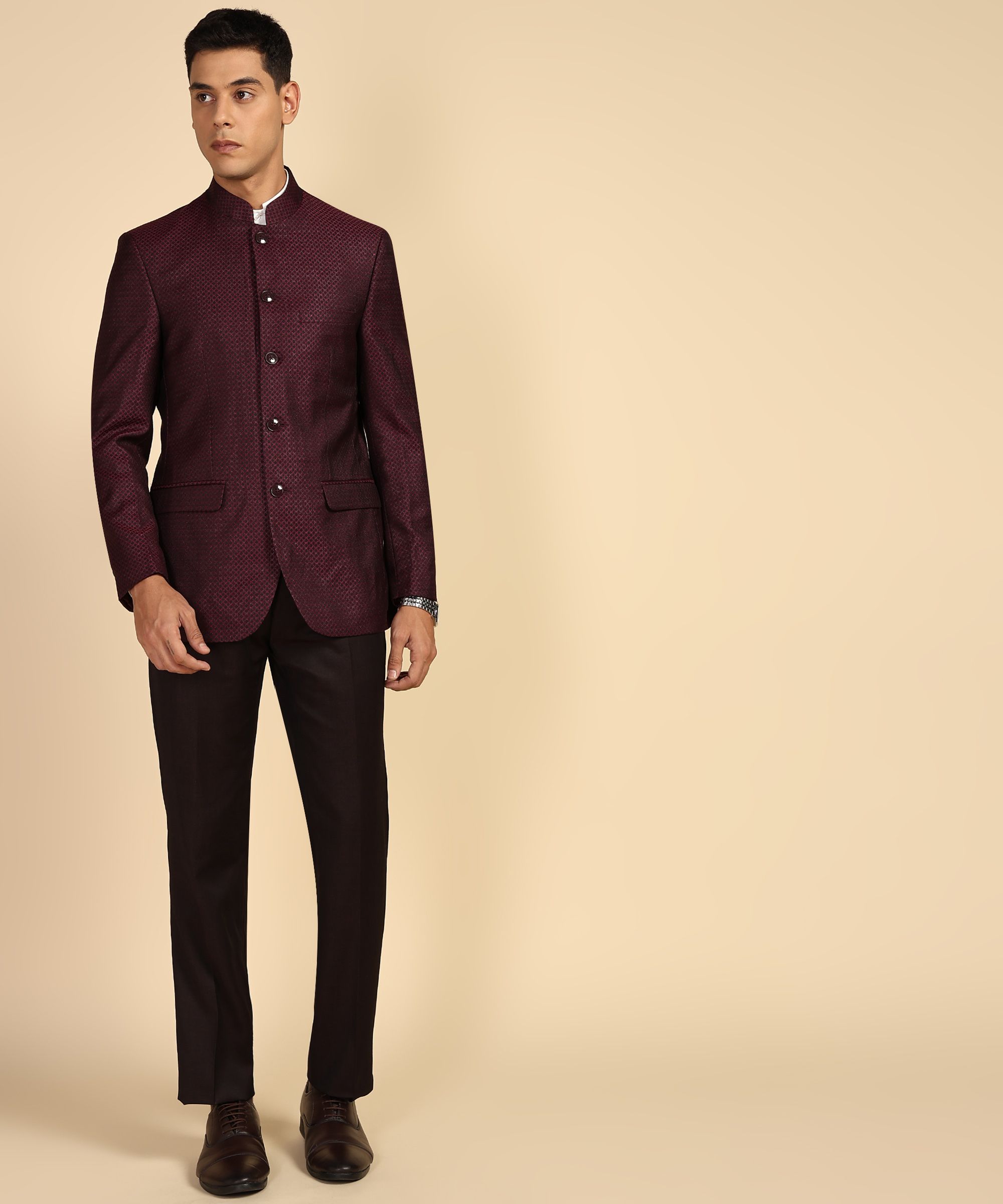 raymond Men 5BTN BANDGALA - CONTEMPORARY FIT Solid Suit-picture-15