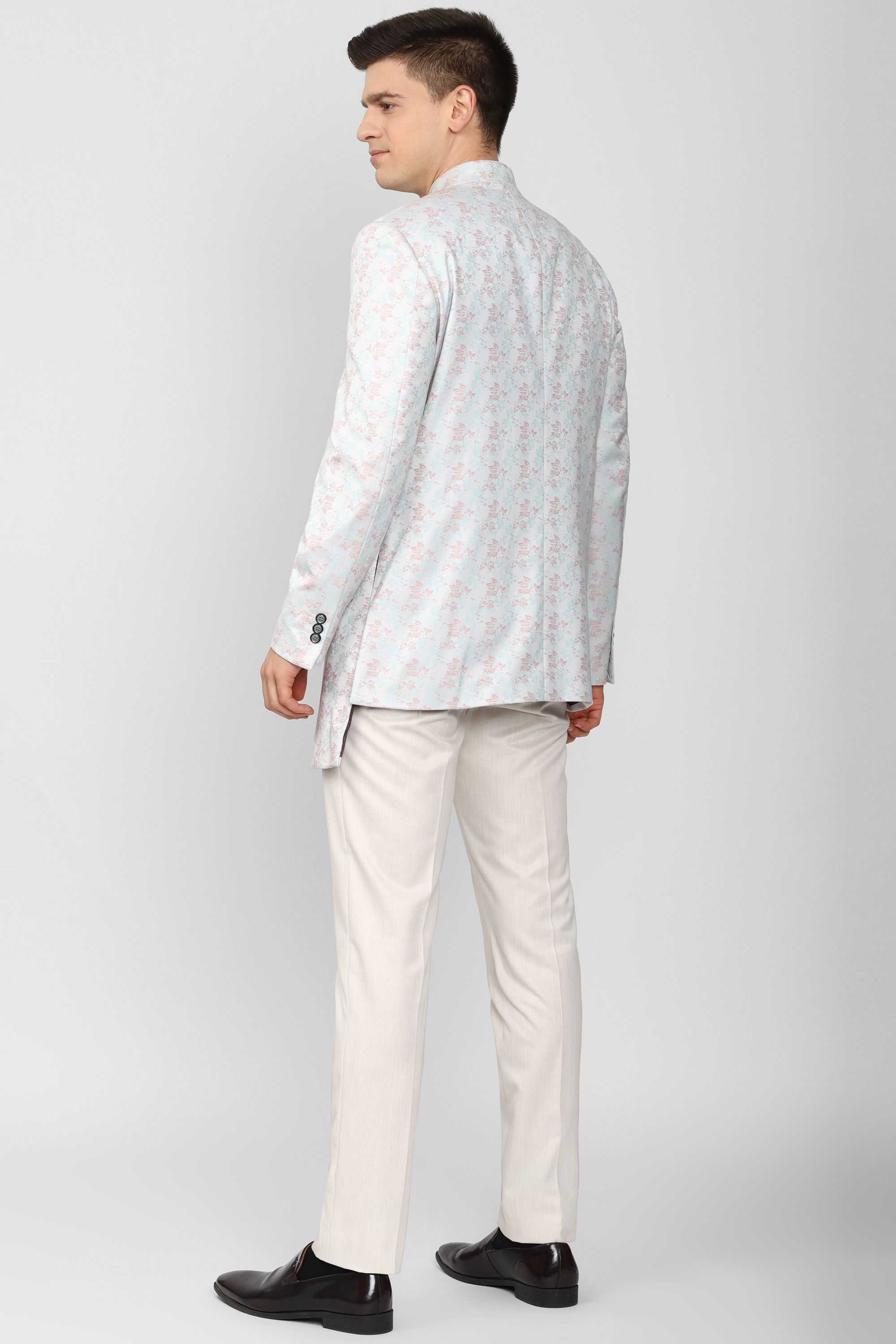 Men Single Breasted Printed Suit