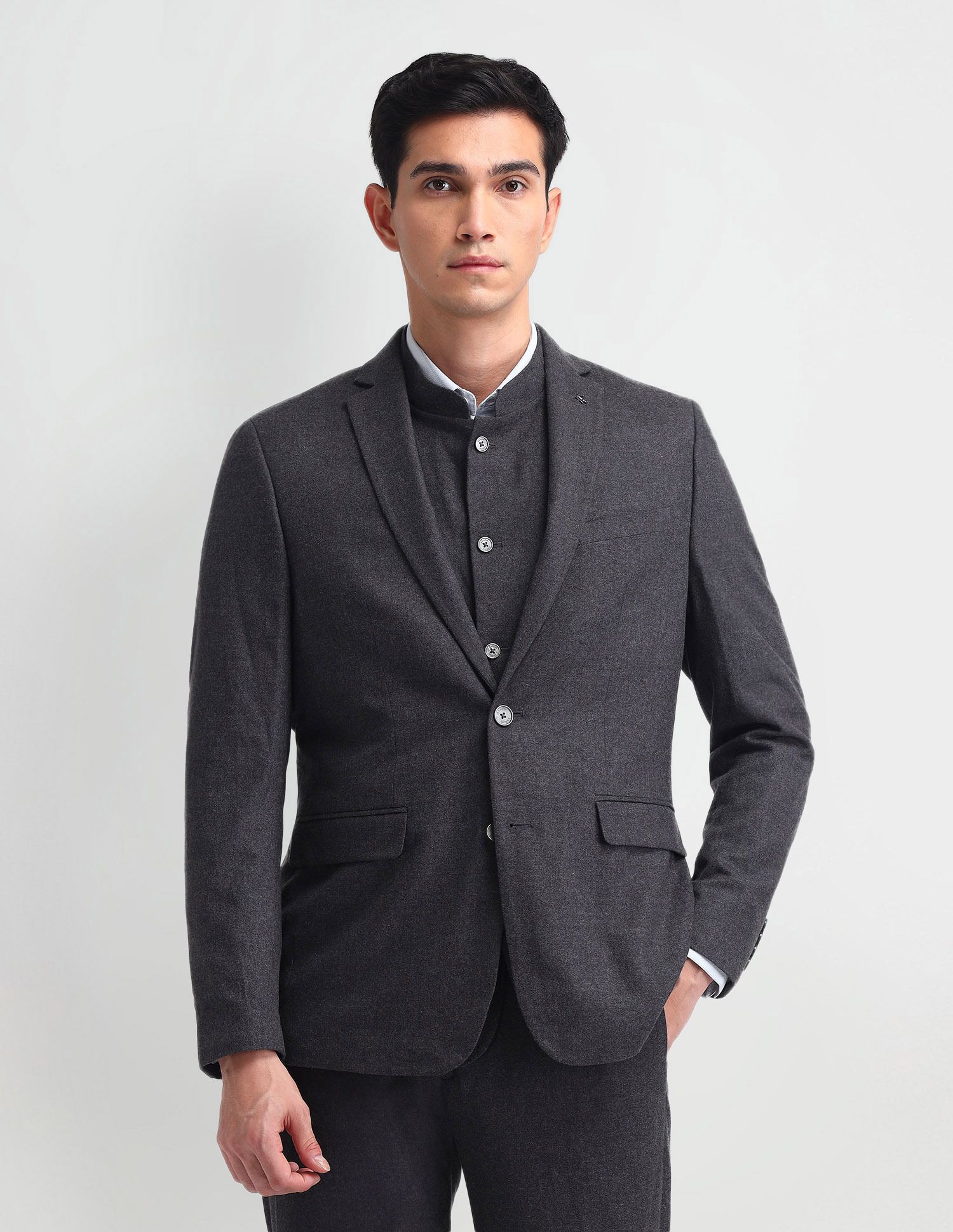 arrow Men 3-piece Self Design Suit-picture-36
