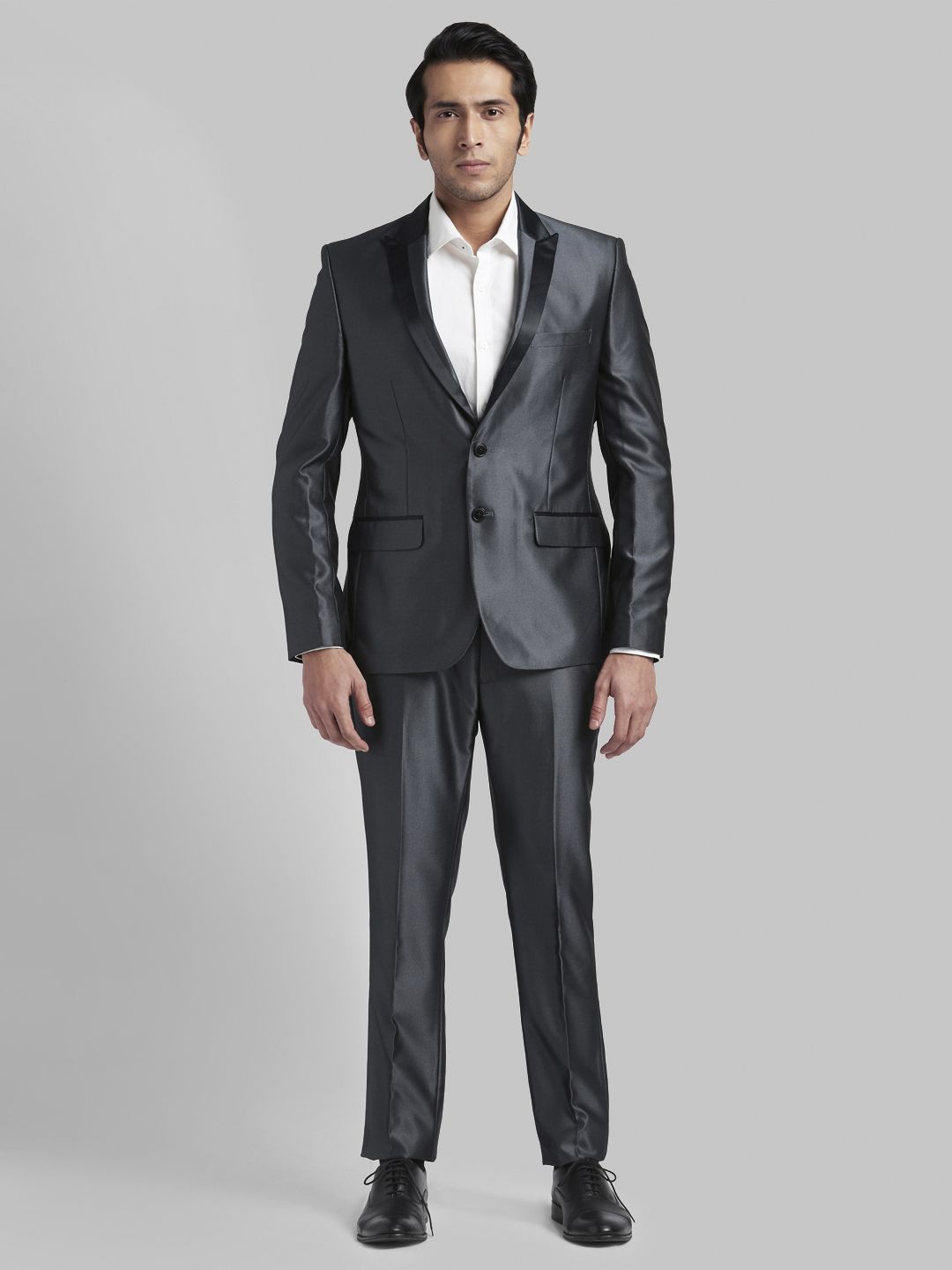 parx Men CUT N SEW PEAK LAPEL SUIT IN URBAN FIT Solid Suit-picture-22