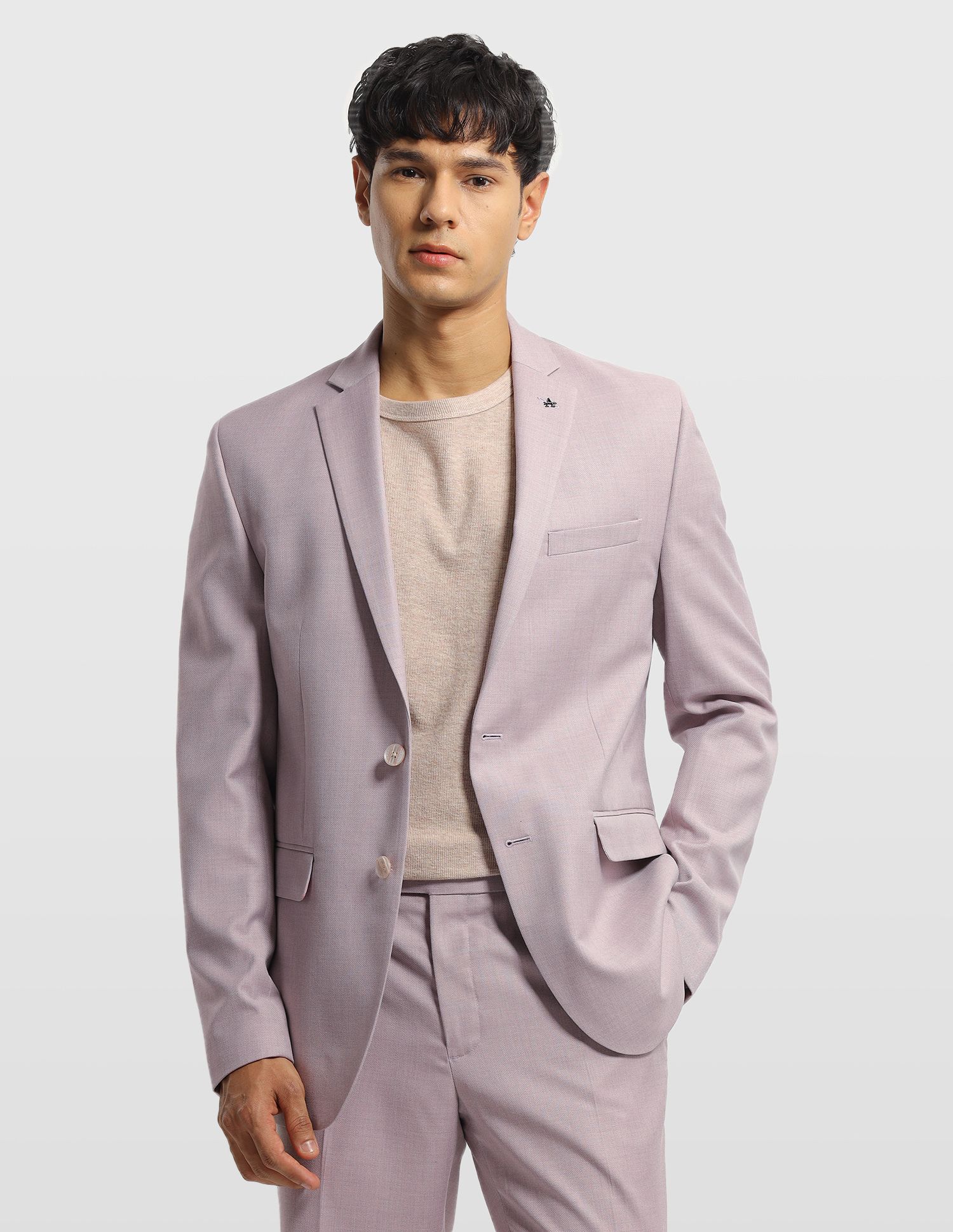arrow Men Two Piece Solid Suit-picture-19
