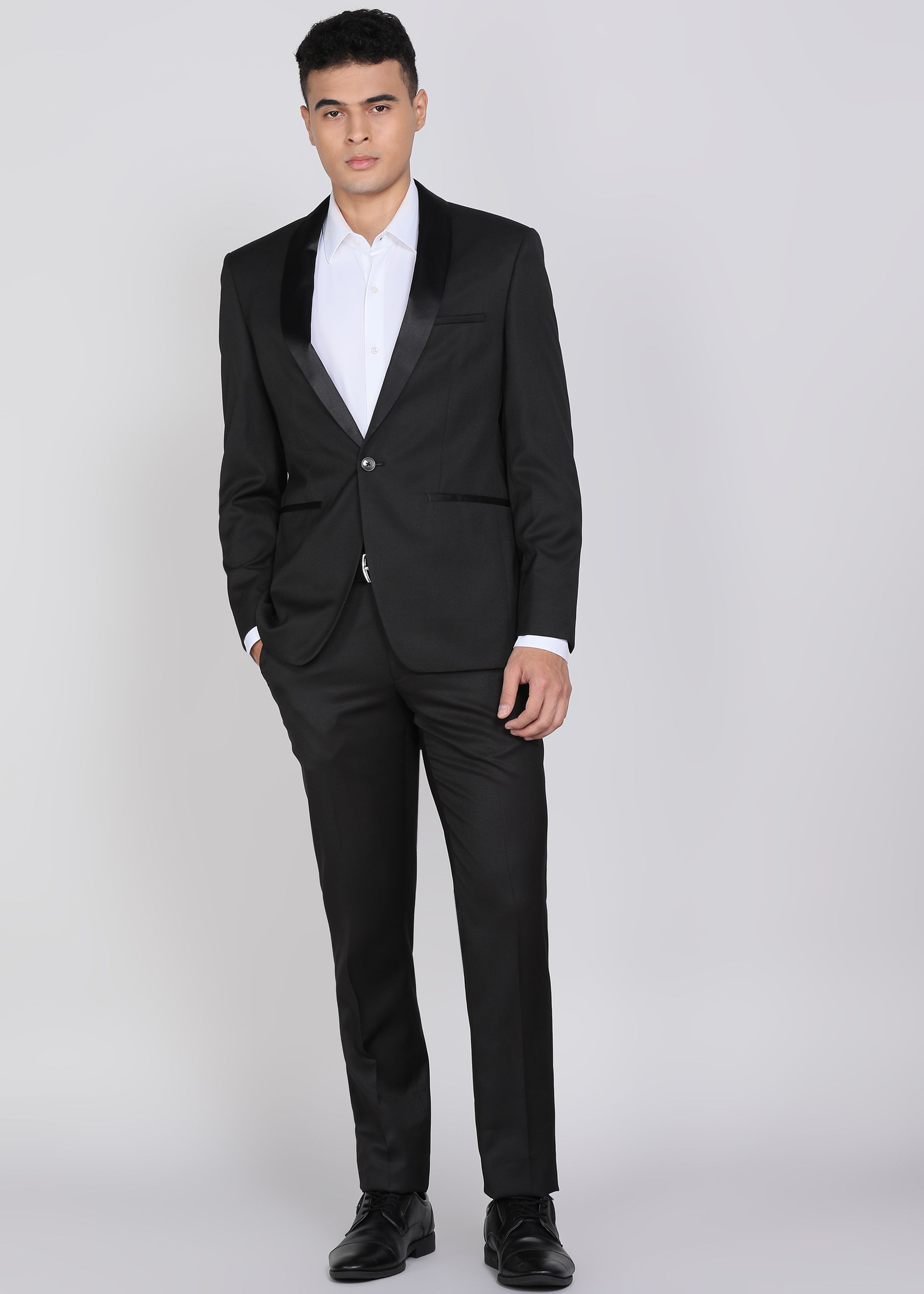 peter england Men Tuxedo Style Solid Suit-picture-22