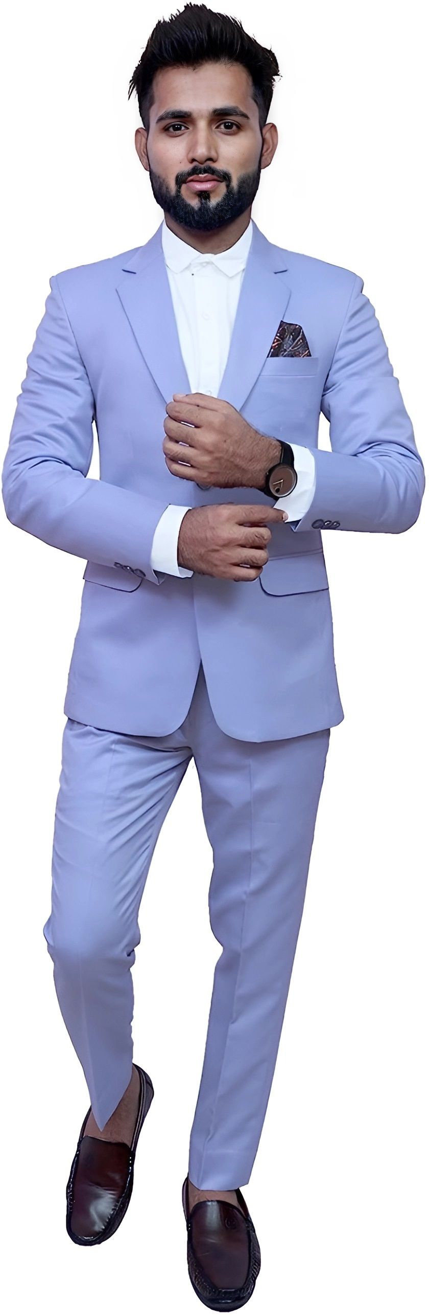 humjoli mens wear Men Slim Fit Single Breasted 2 Piece (Coat and Pant) Solid Suit-picture-10