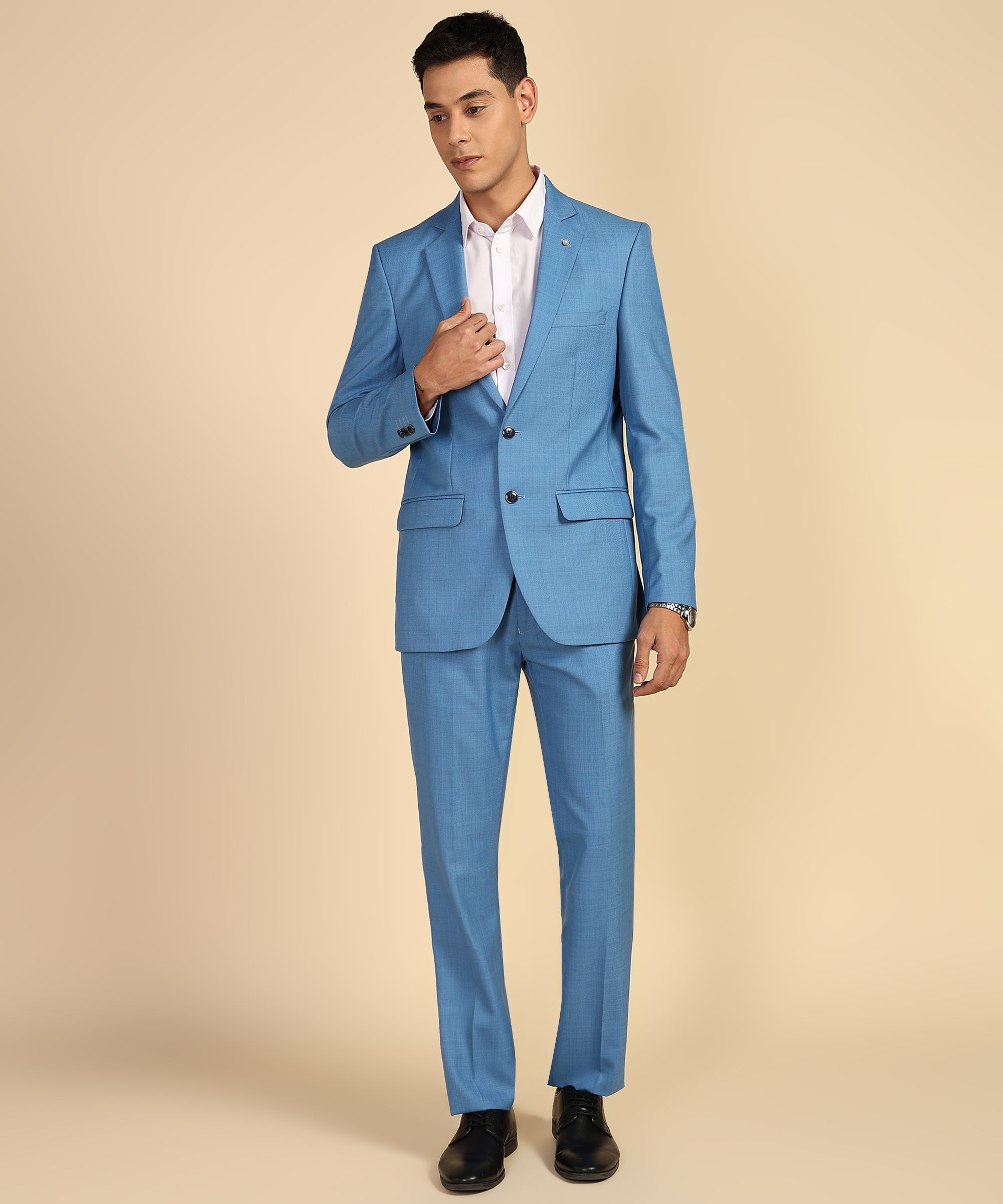 raymond Men 2 Piece Suit Solid Suit-picture-25