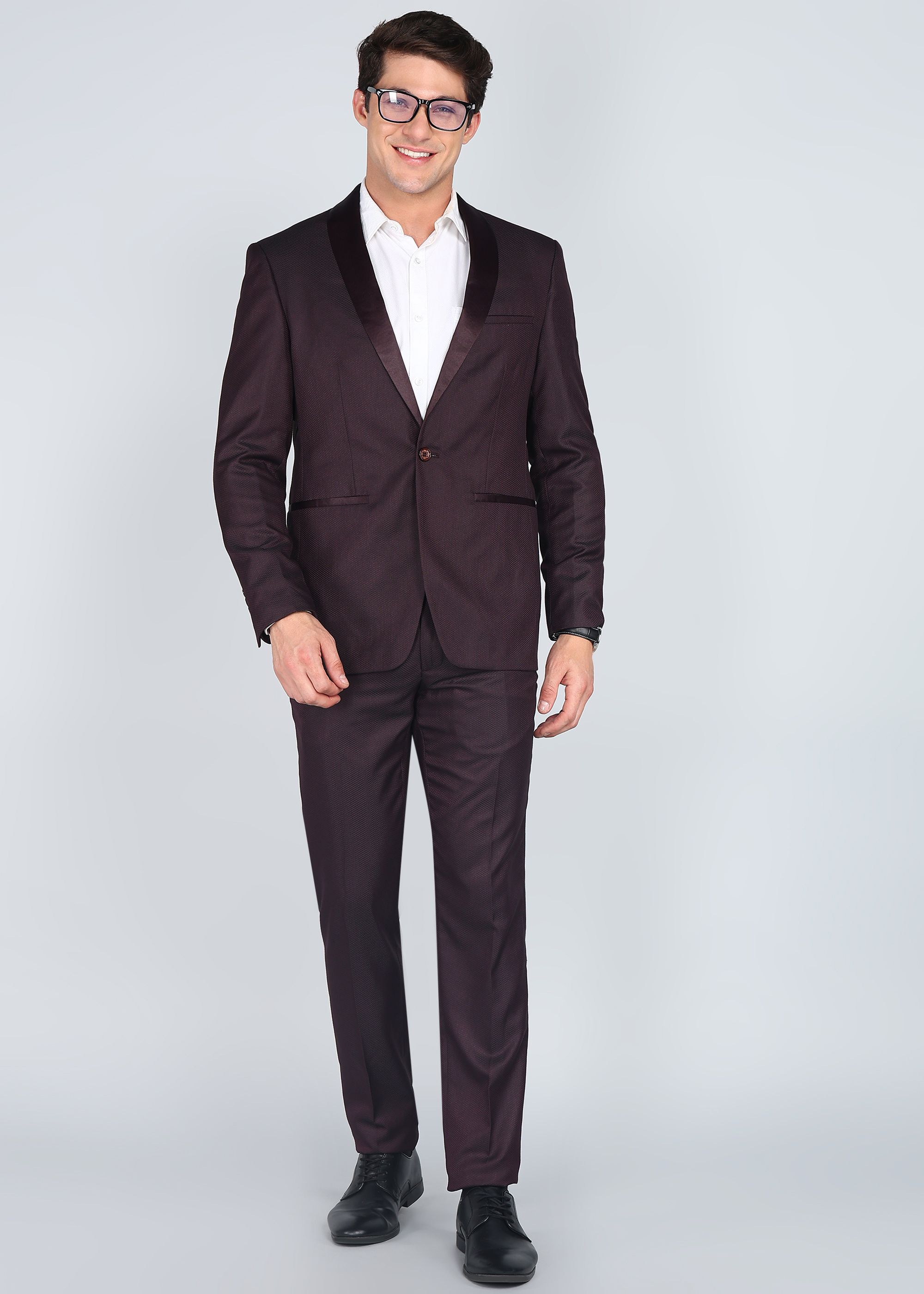 peter engalnd Men Tuxedo Style Self Design Suit-picture-32