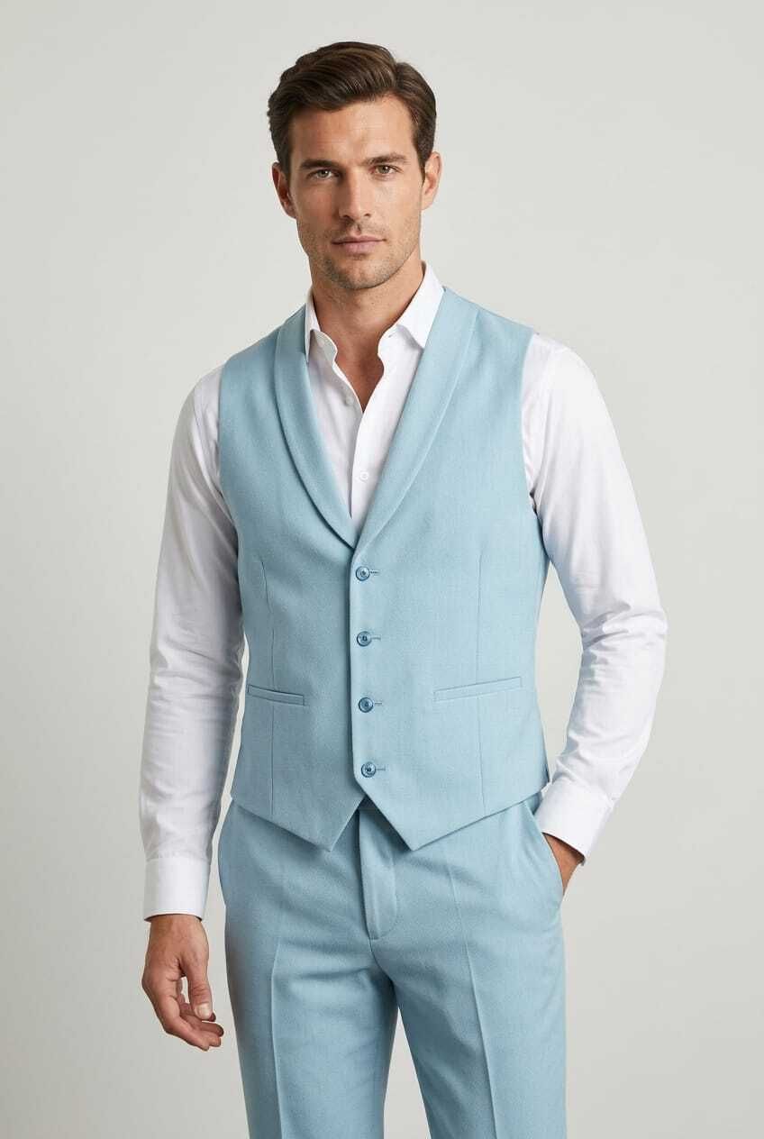 asthetic Men Men Solid Suit-picture-25