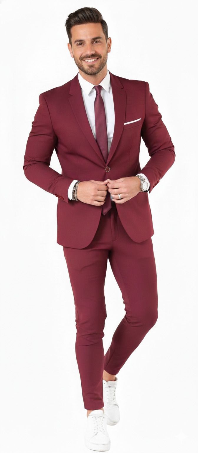 fijuca fashion Men Coat and Pant Solid Suit-picture-21