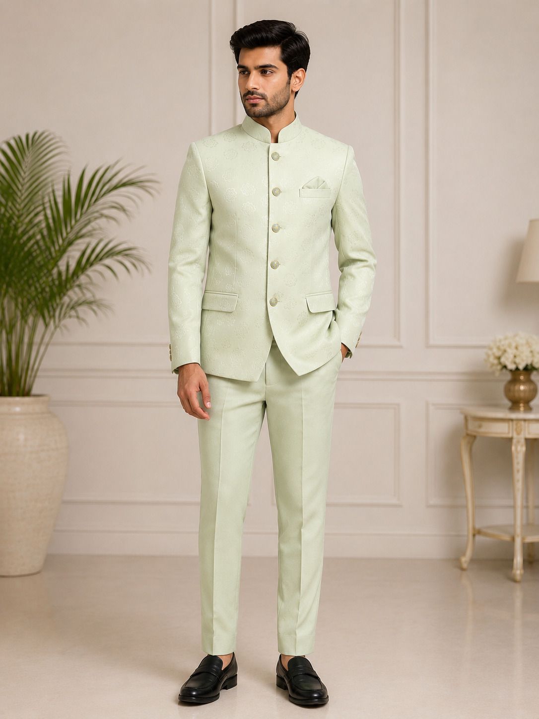 ethinix Men coat pant Embroidered Suit-picture-32