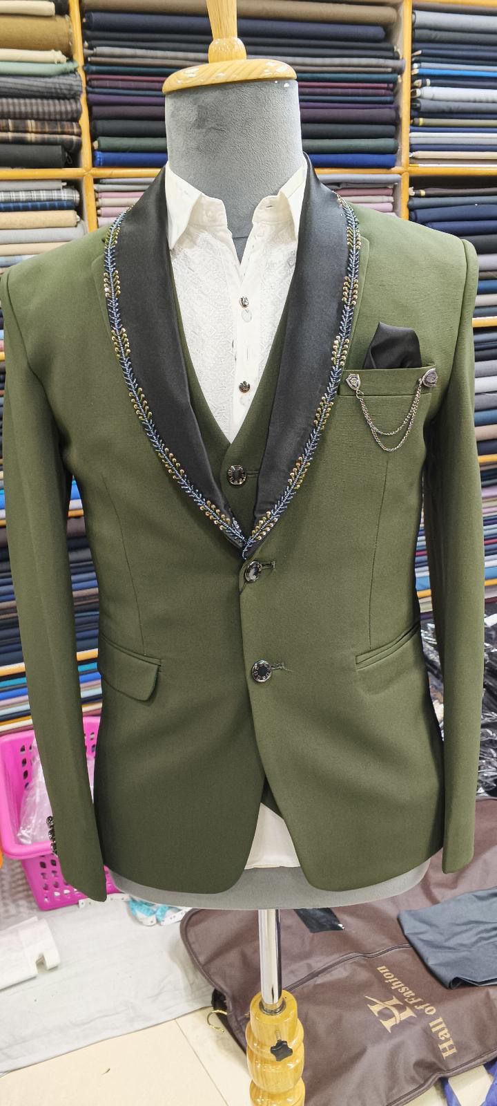 halloffashion Men 3 piece suit Embroidered Suit-picture-41
