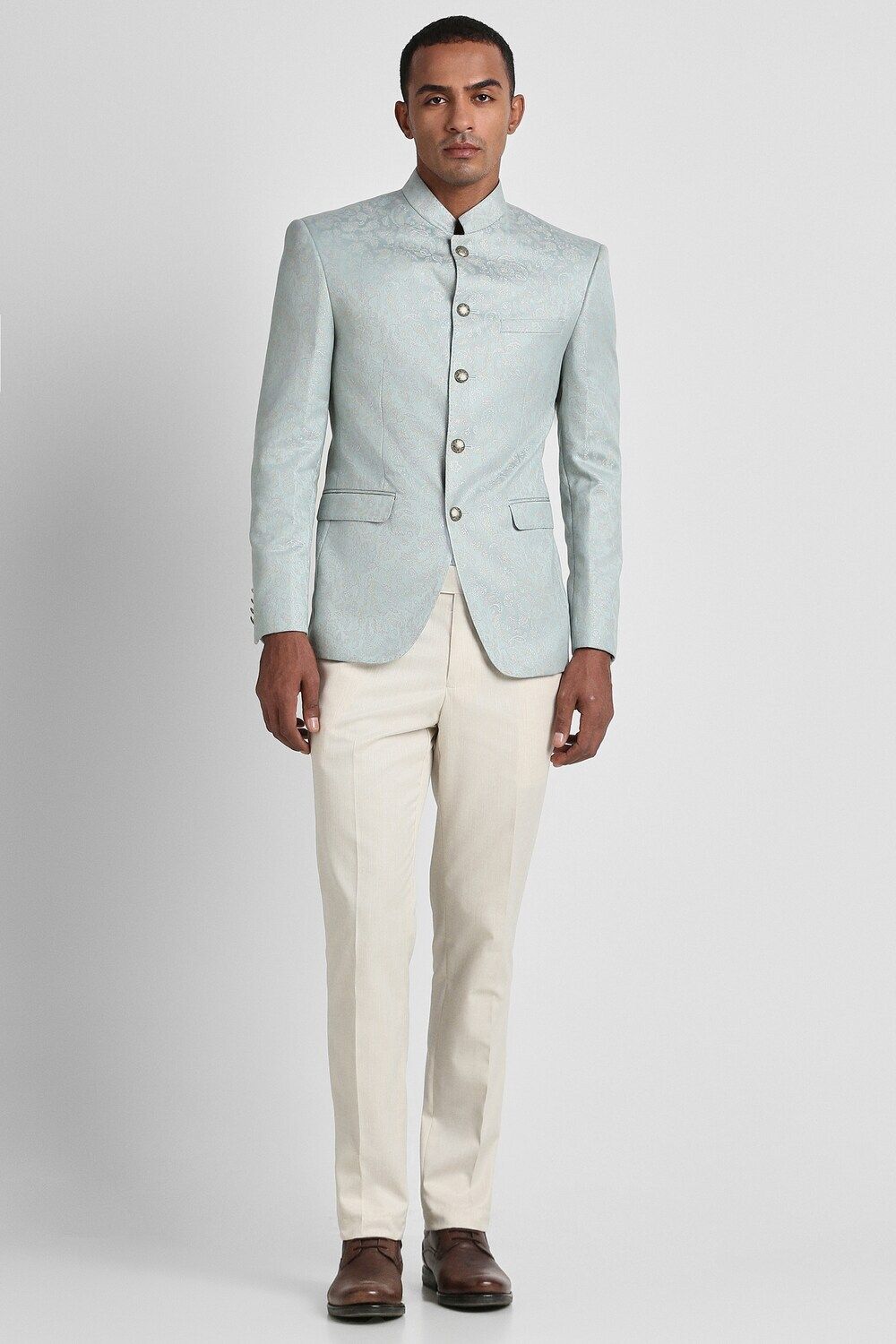 Men Single Breasted - 5 button Printed Suit