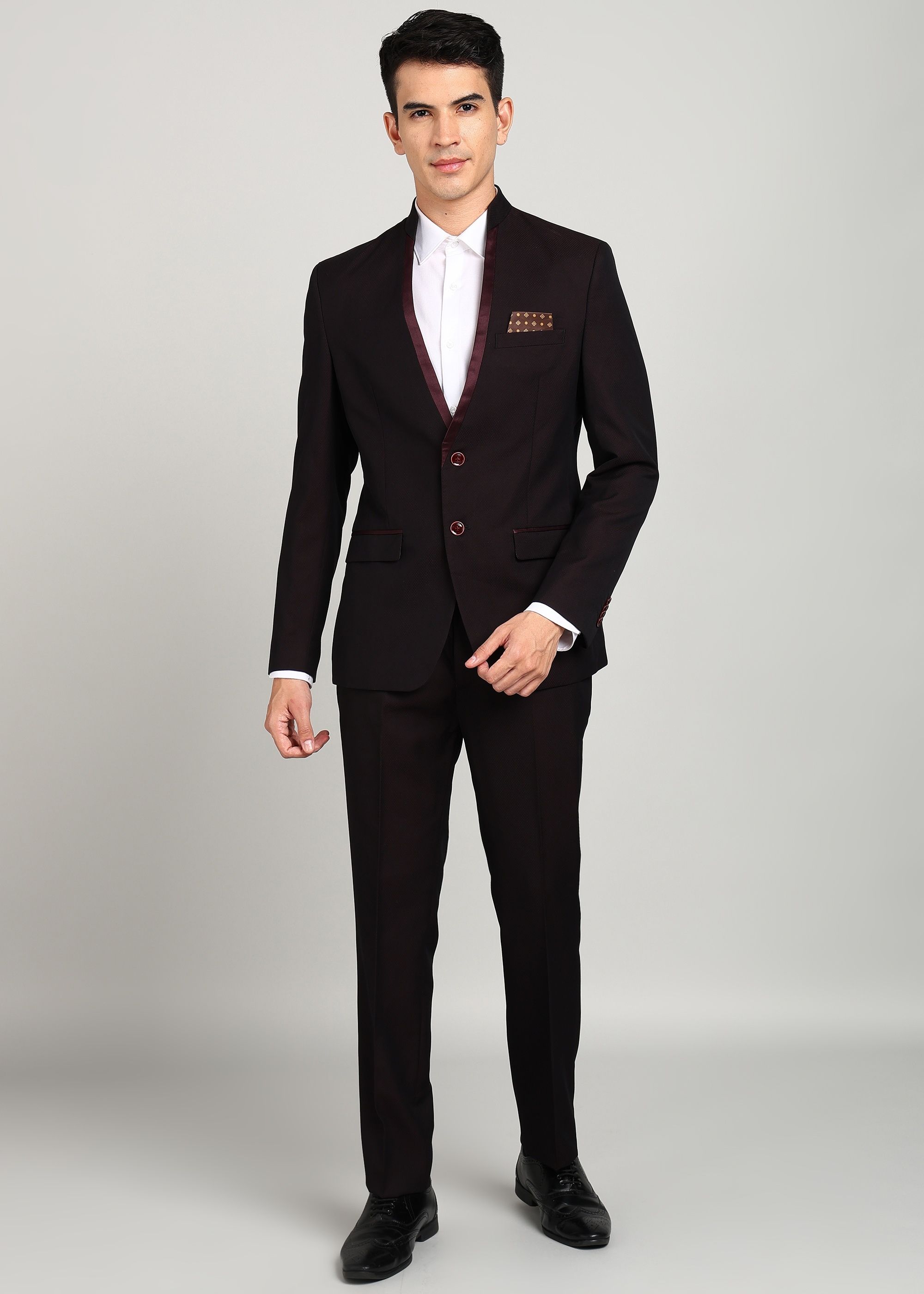 park avenue Men 2 PC Suit Self Design Suit-picture-26