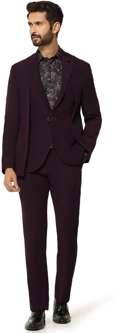 blackberrys Men Two Piece Solid Suit-picture-11