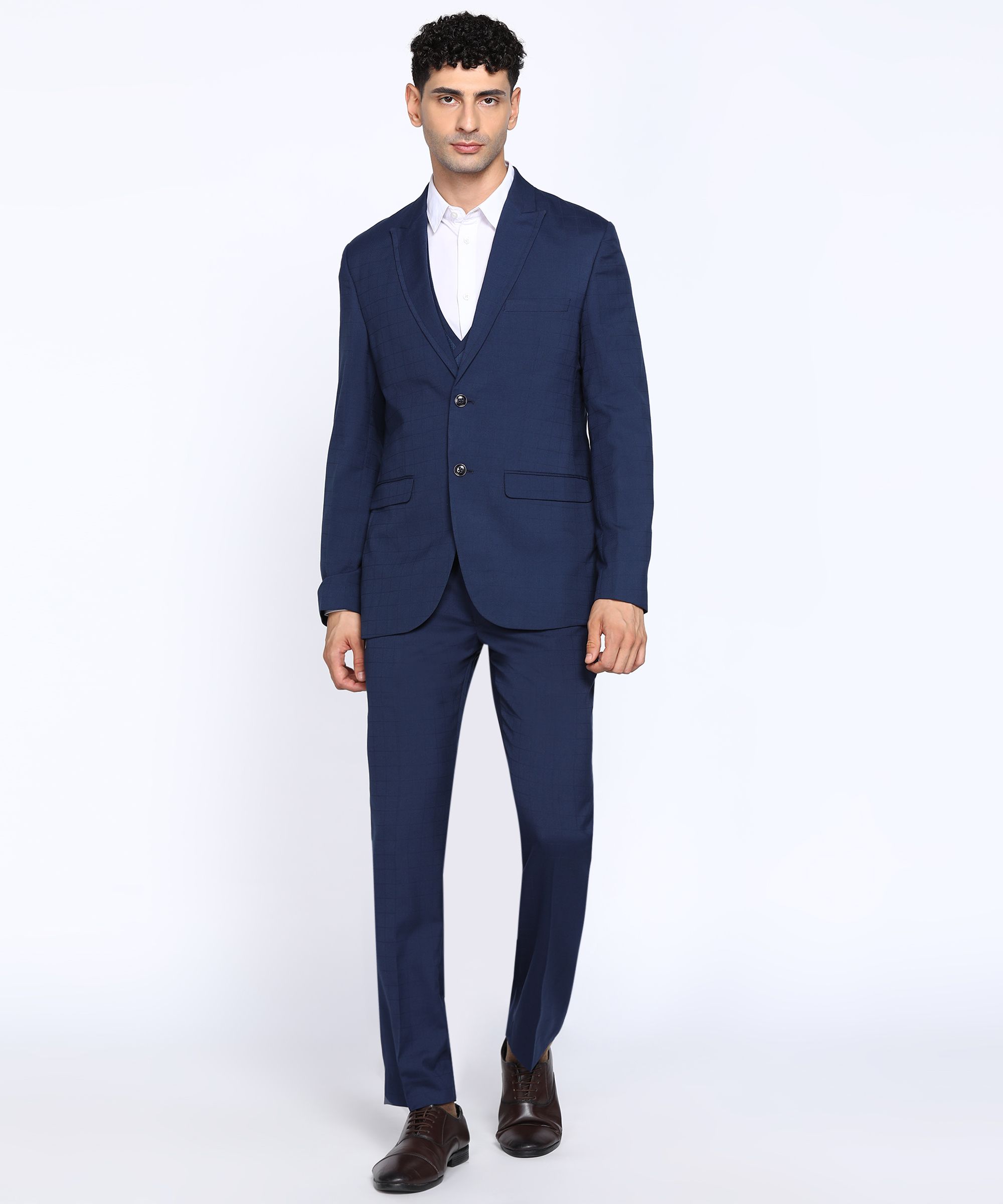 park avenue Men 3 PC Suit Checkered Suit-picture-39