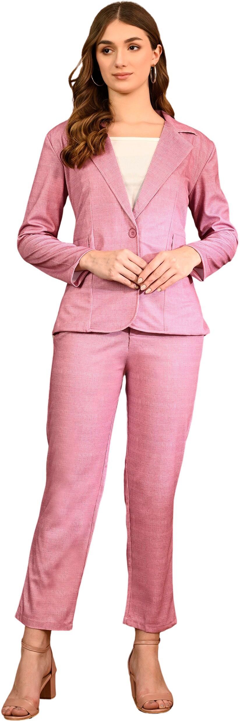 mjfashionhouse Women Blazer & Trouser Printed Suit-picture-33